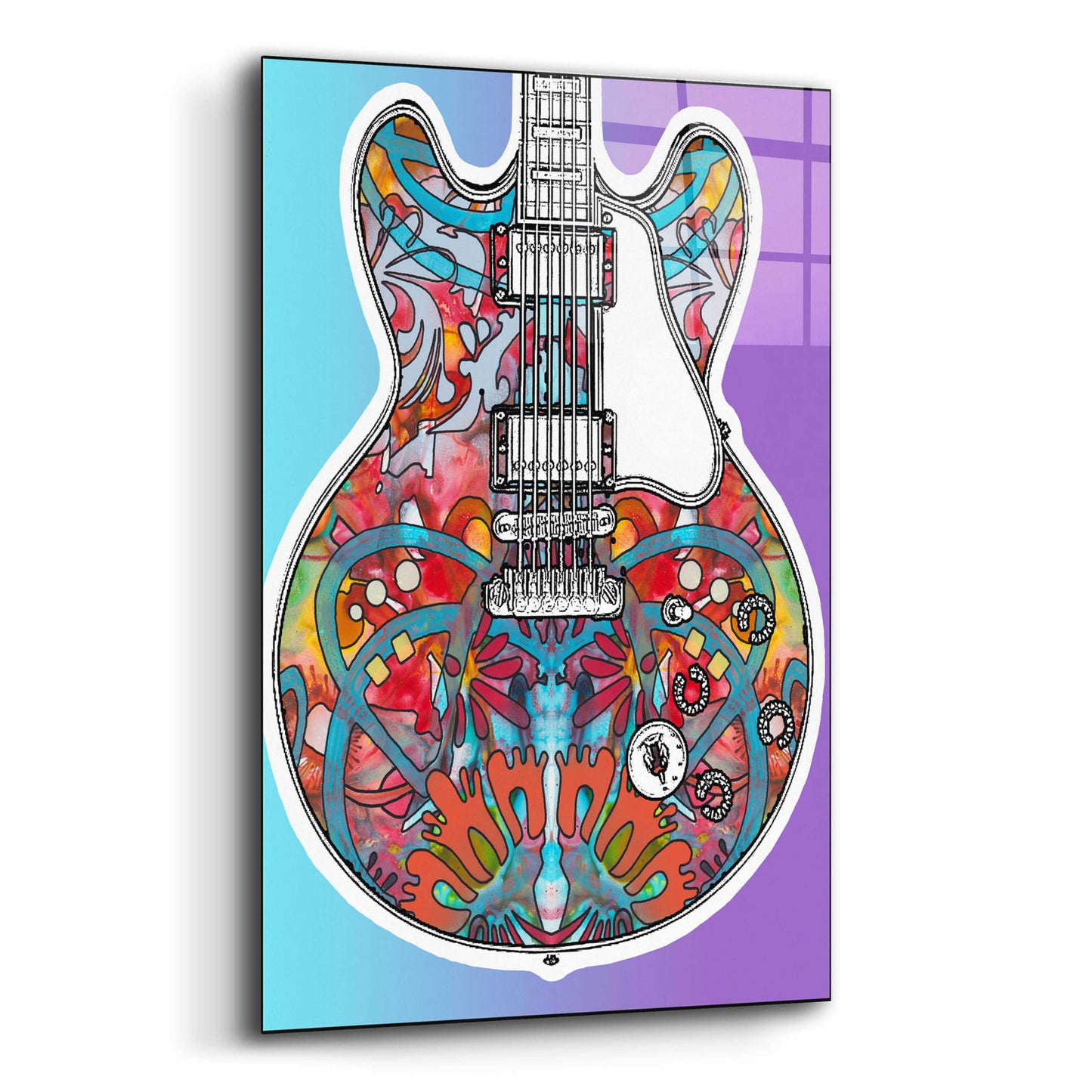 Epic Art 'Gibson ES-355' by Dean Russo, Acrylic Glass Wall Art,16x24