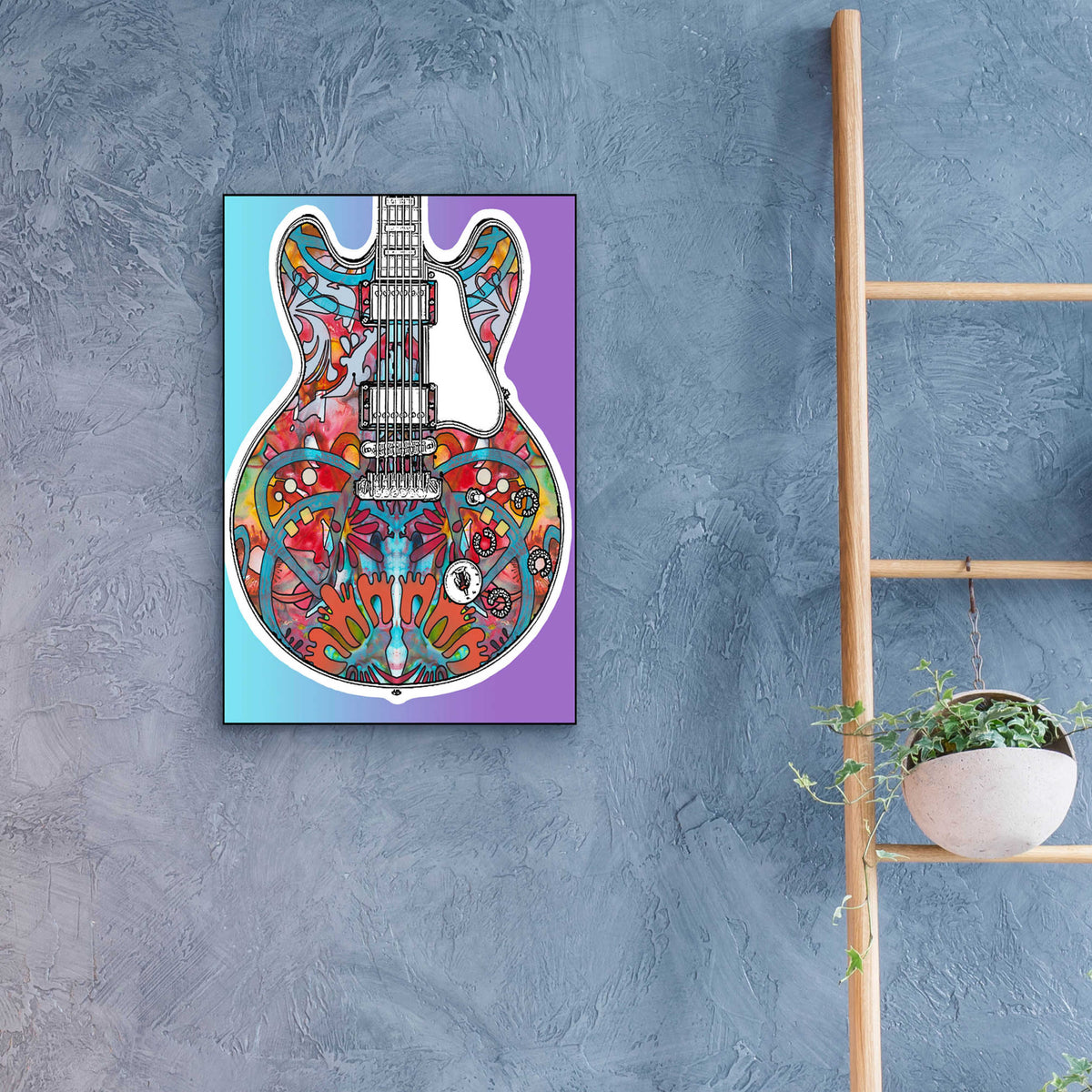 Epic Art 'Gibson ES-355' by Dean Russo, Acrylic Glass Wall Art,16x24