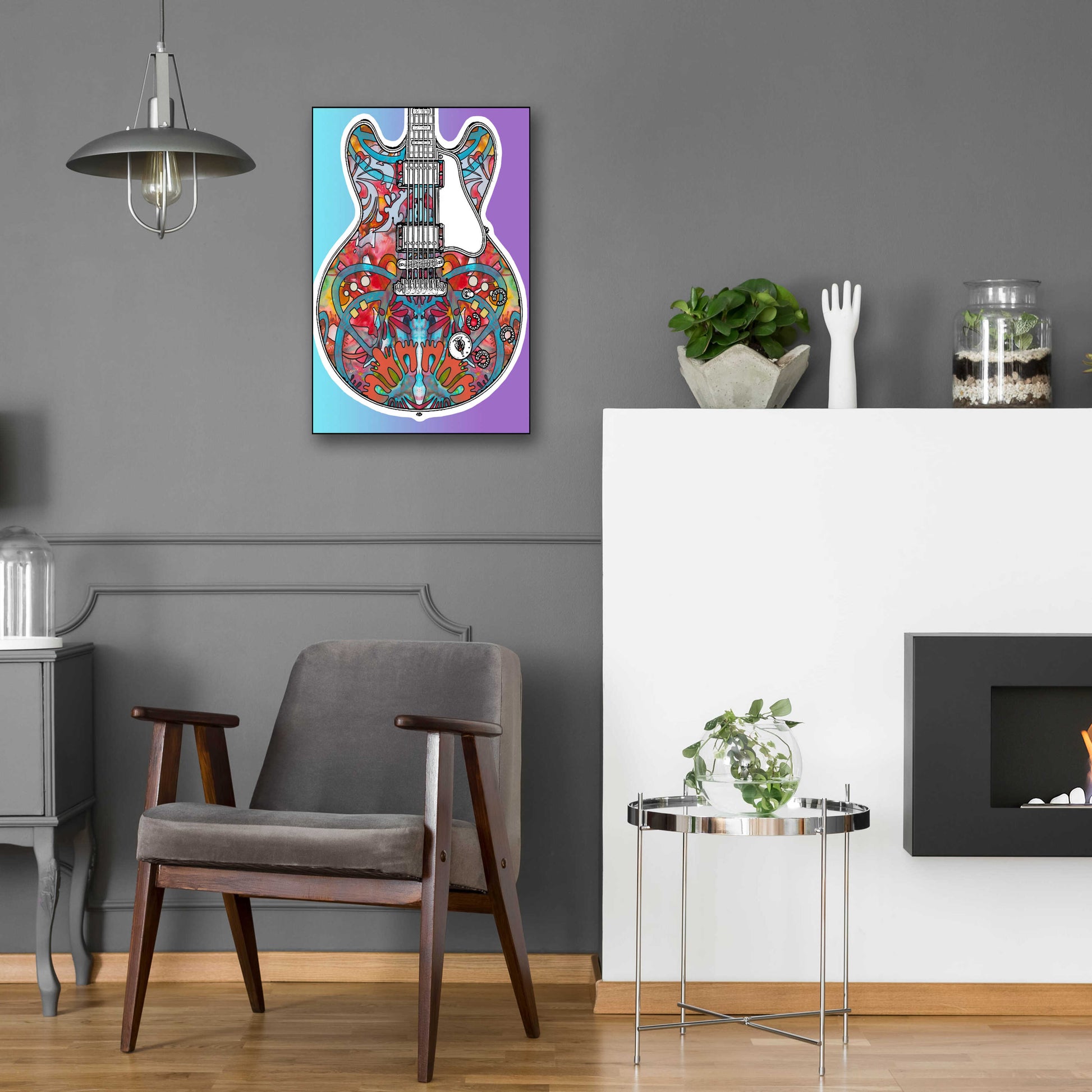 Epic Art 'Gibson ES-355' by Dean Russo, Acrylic Glass Wall Art,16x24