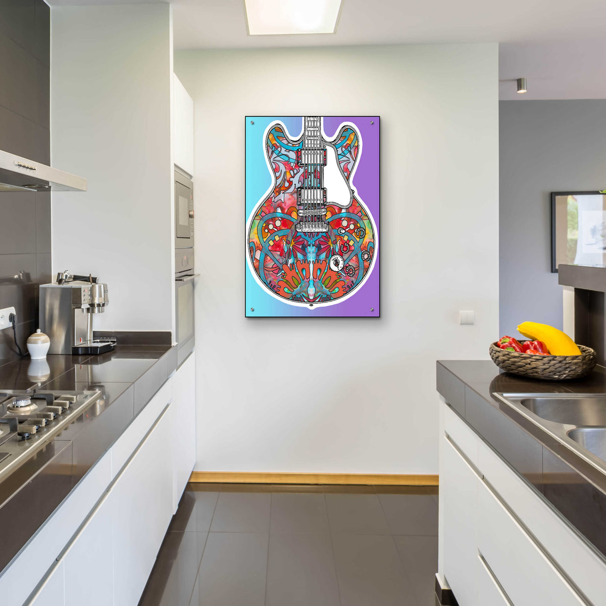 Epic Art 'Gibson ES-355' by Dean Russo, Acrylic Glass Wall Art,24x36