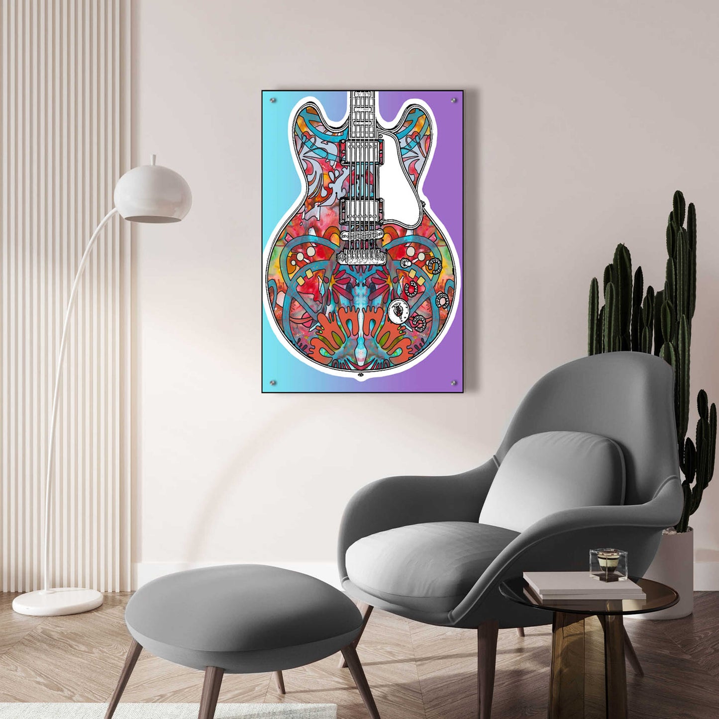 Epic Art 'Gibson ES-355' by Dean Russo, Acrylic Glass Wall Art,24x36