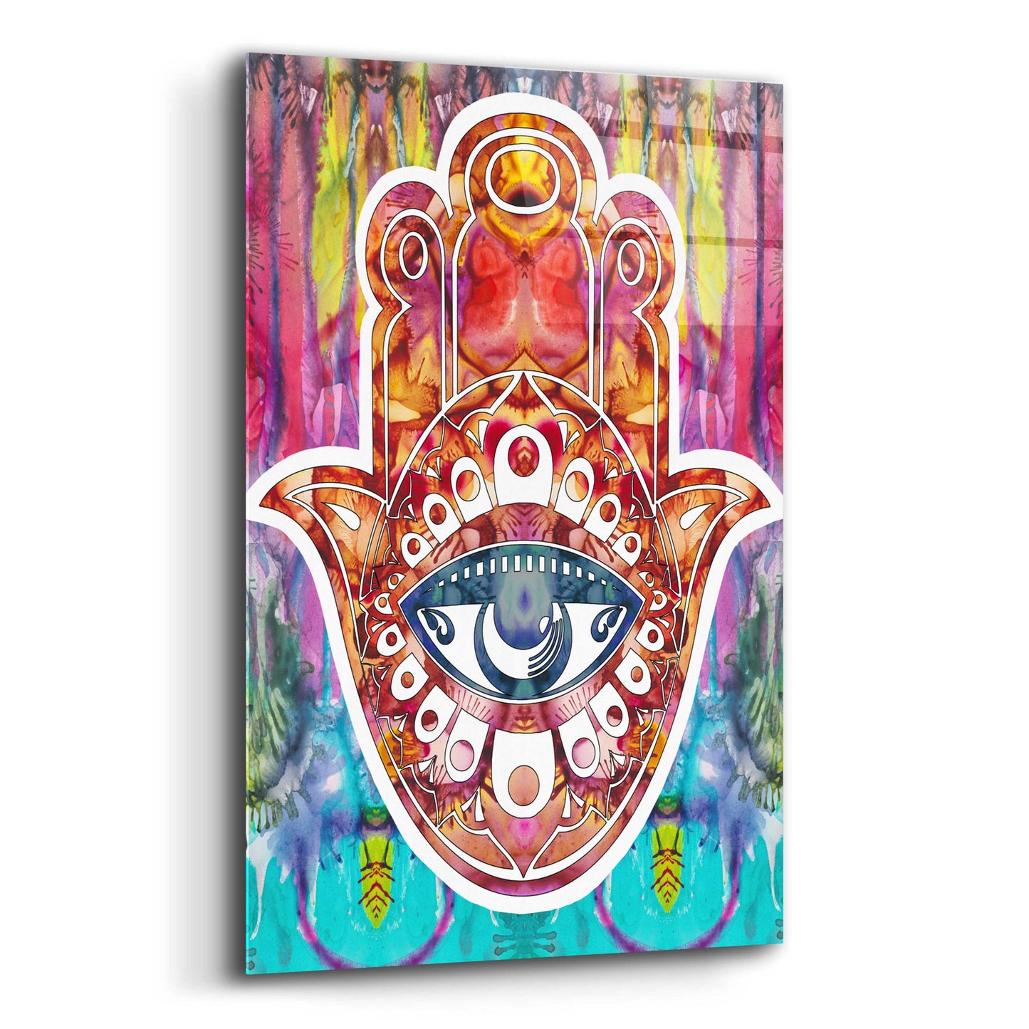 Epic Art 'Hamsa' by Dean Russo, Acrylic Glass Wall Art,12x16