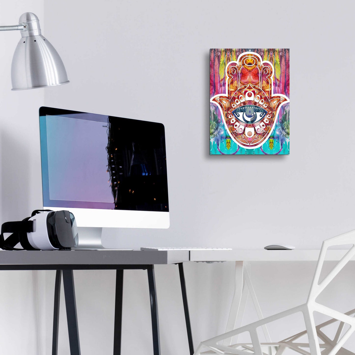 Epic Art 'Hamsa' by Dean Russo, Acrylic Glass Wall Art,12x16