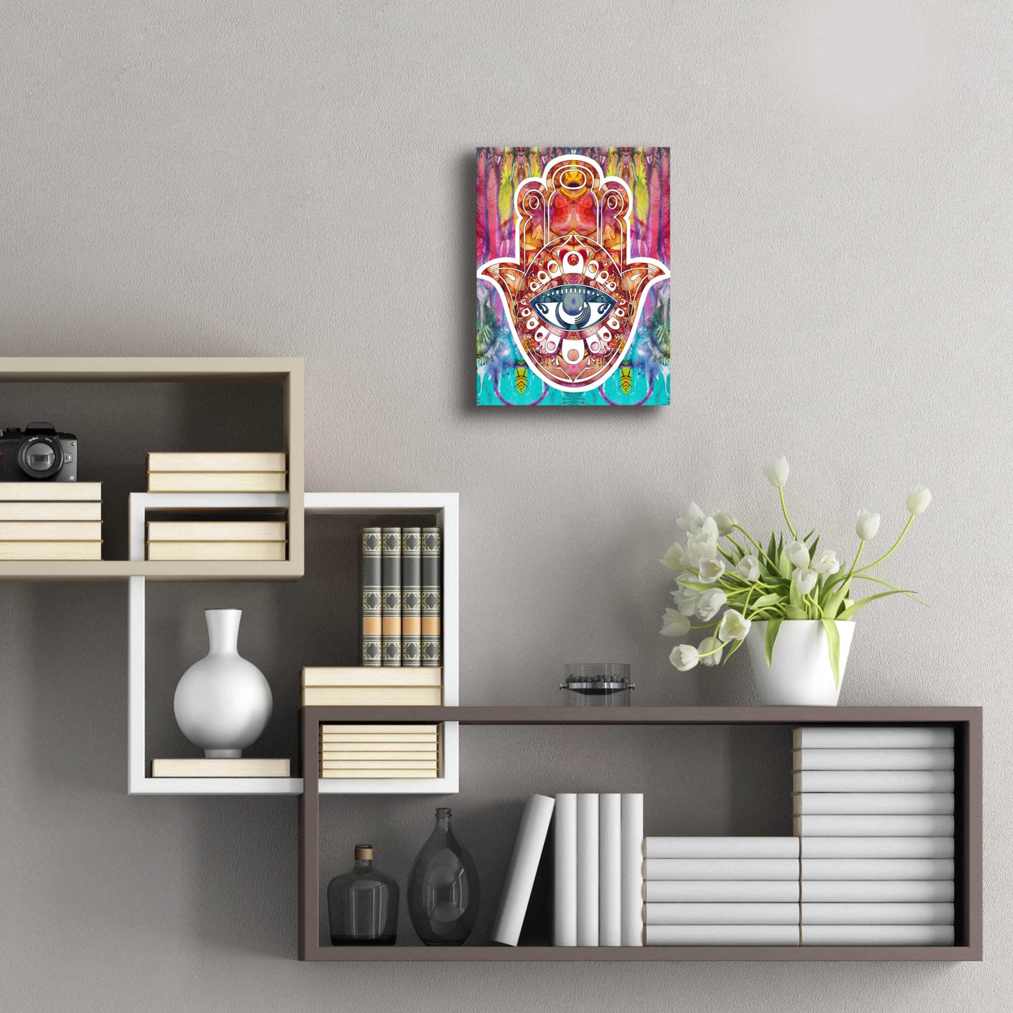 Epic Art 'Hamsa' by Dean Russo, Acrylic Glass Wall Art,12x16