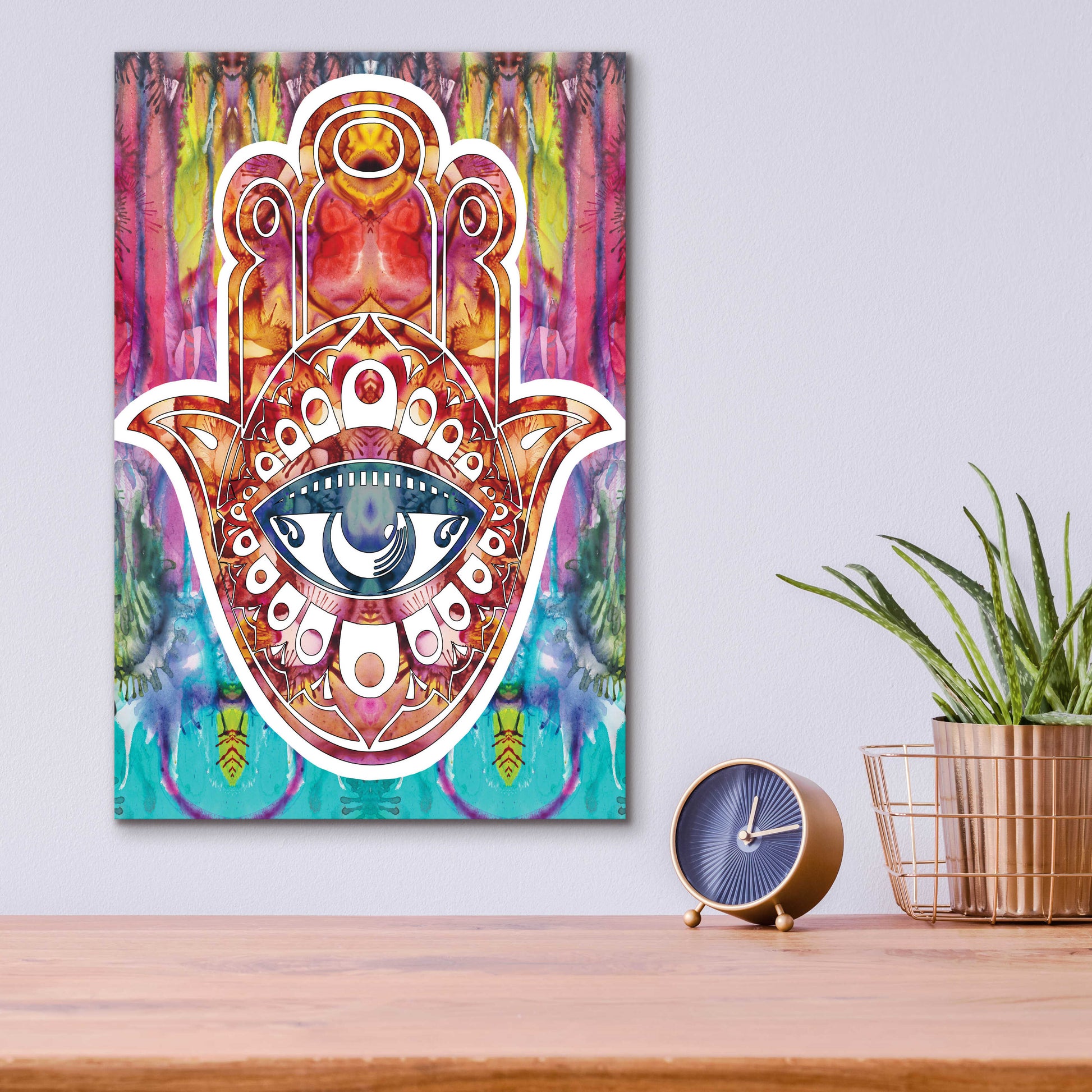 Epic Art 'Hamsa' by Dean Russo, Acrylic Glass Wall Art,12x16