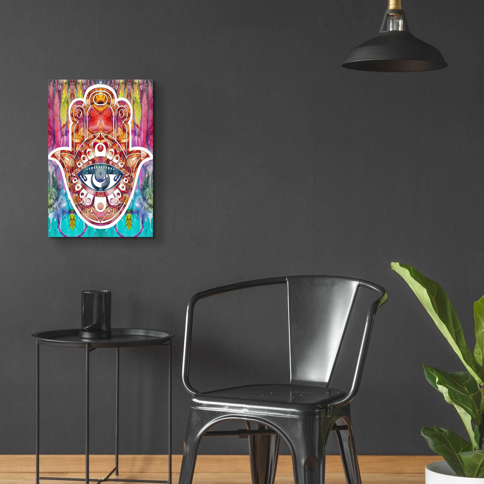 Epic Art 'Hamsa' by Dean Russo, Acrylic Glass Wall Art,16x24