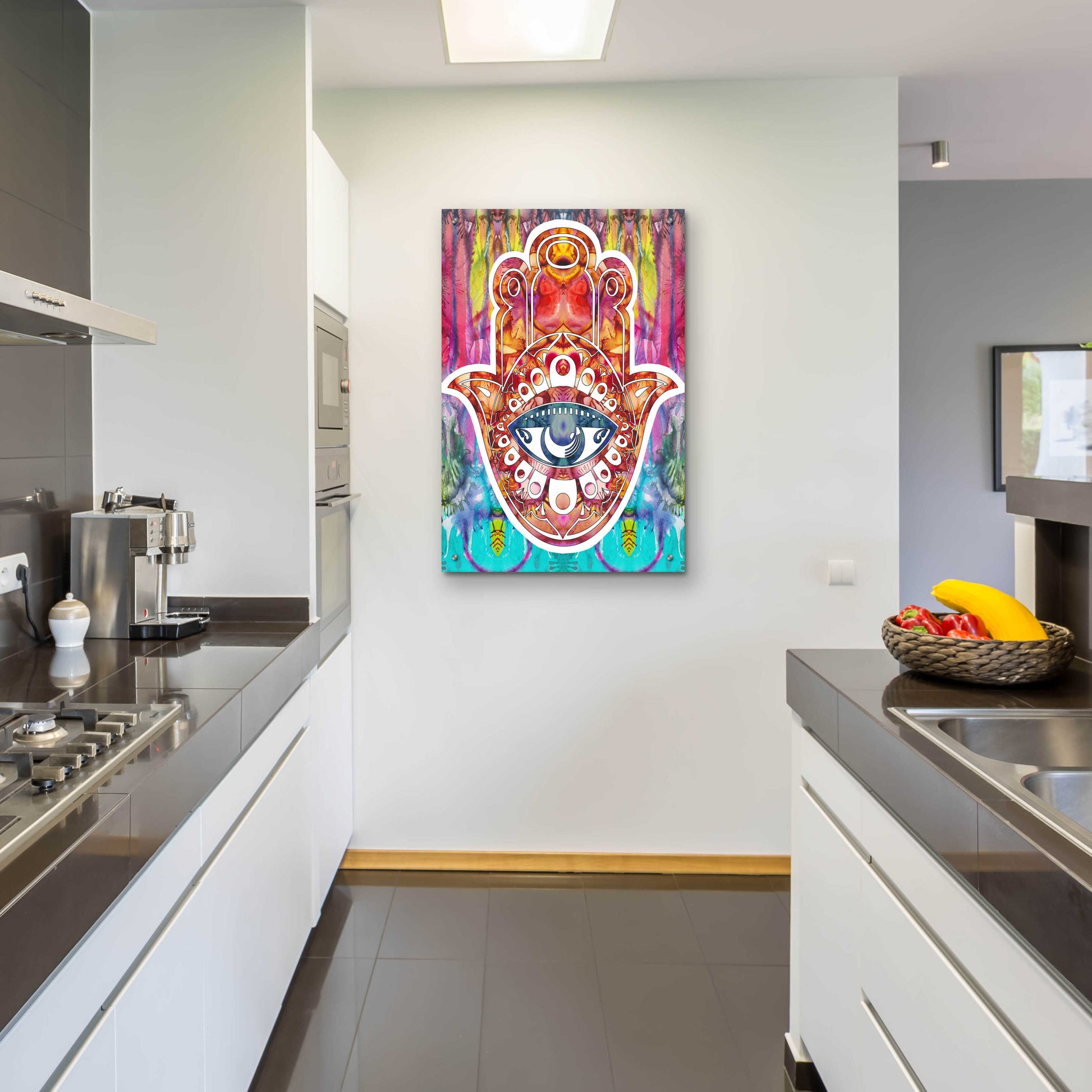 Epic Art 'Hamsa' by Dean Russo, Acrylic Glass Wall Art,24x36