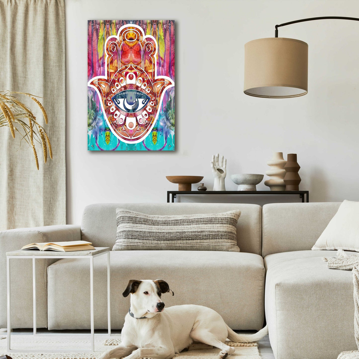 Epic Art 'Hamsa' by Dean Russo, Acrylic Glass Wall Art,24x36