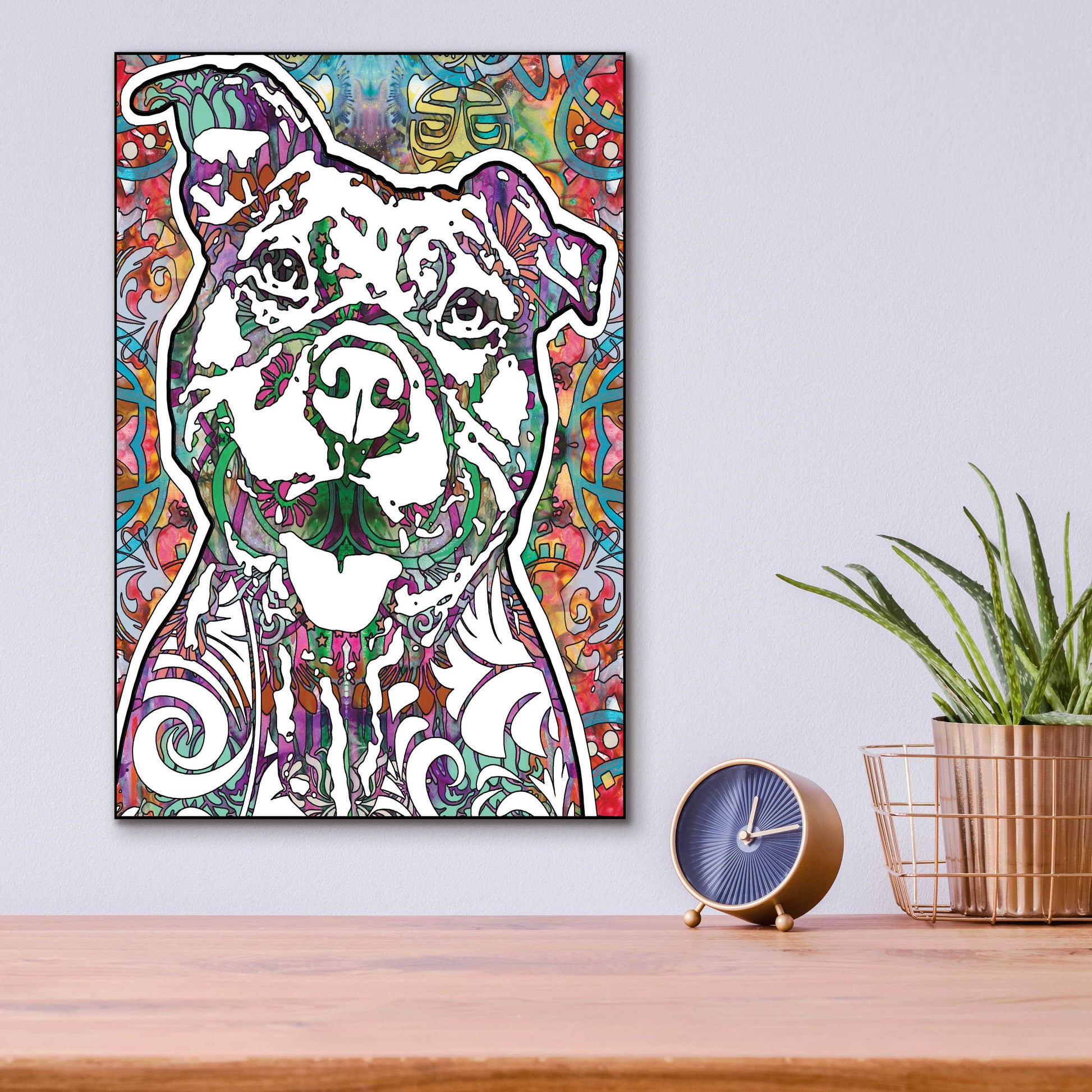 Epic Art 'Happy Pit' by Dean Russo, Acrylic Glass Wall Art,12x16