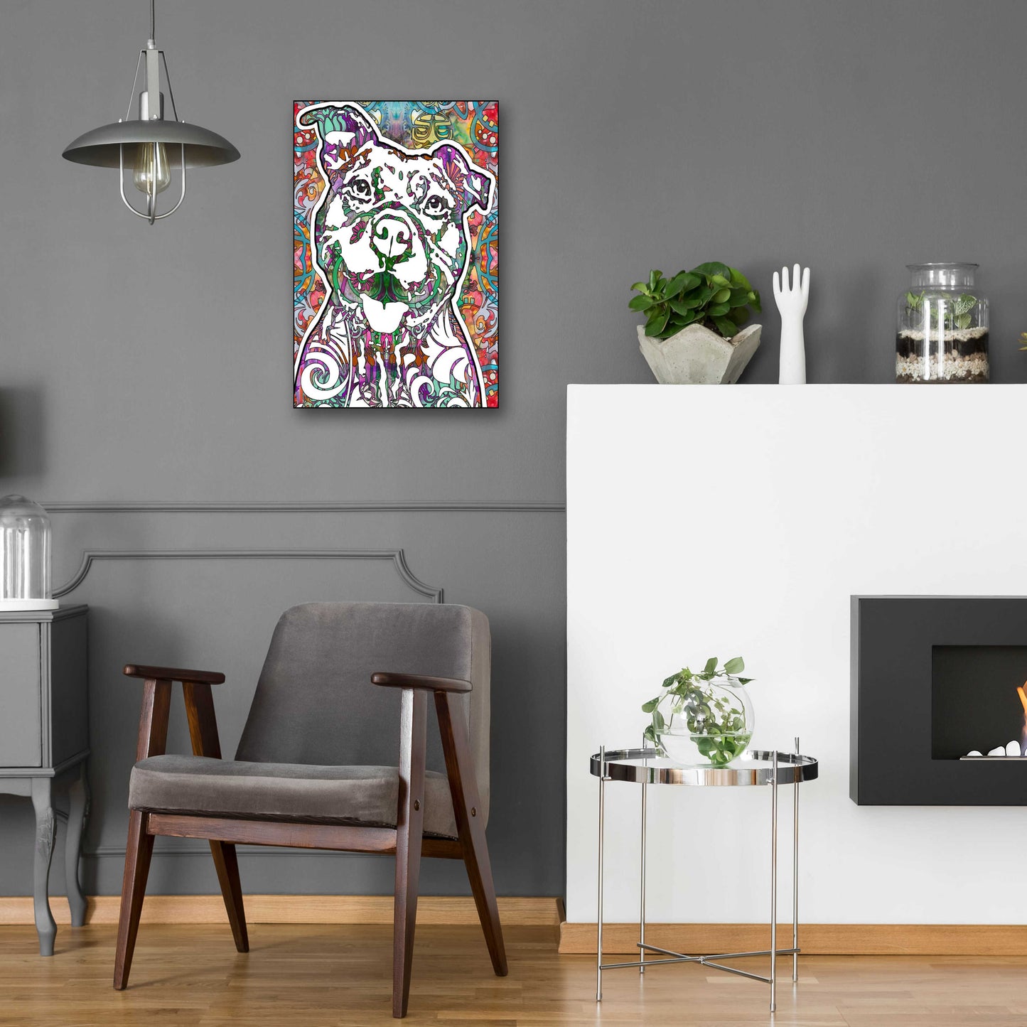 Epic Art 'Happy Pit' by Dean Russo, Acrylic Glass Wall Art,16x24