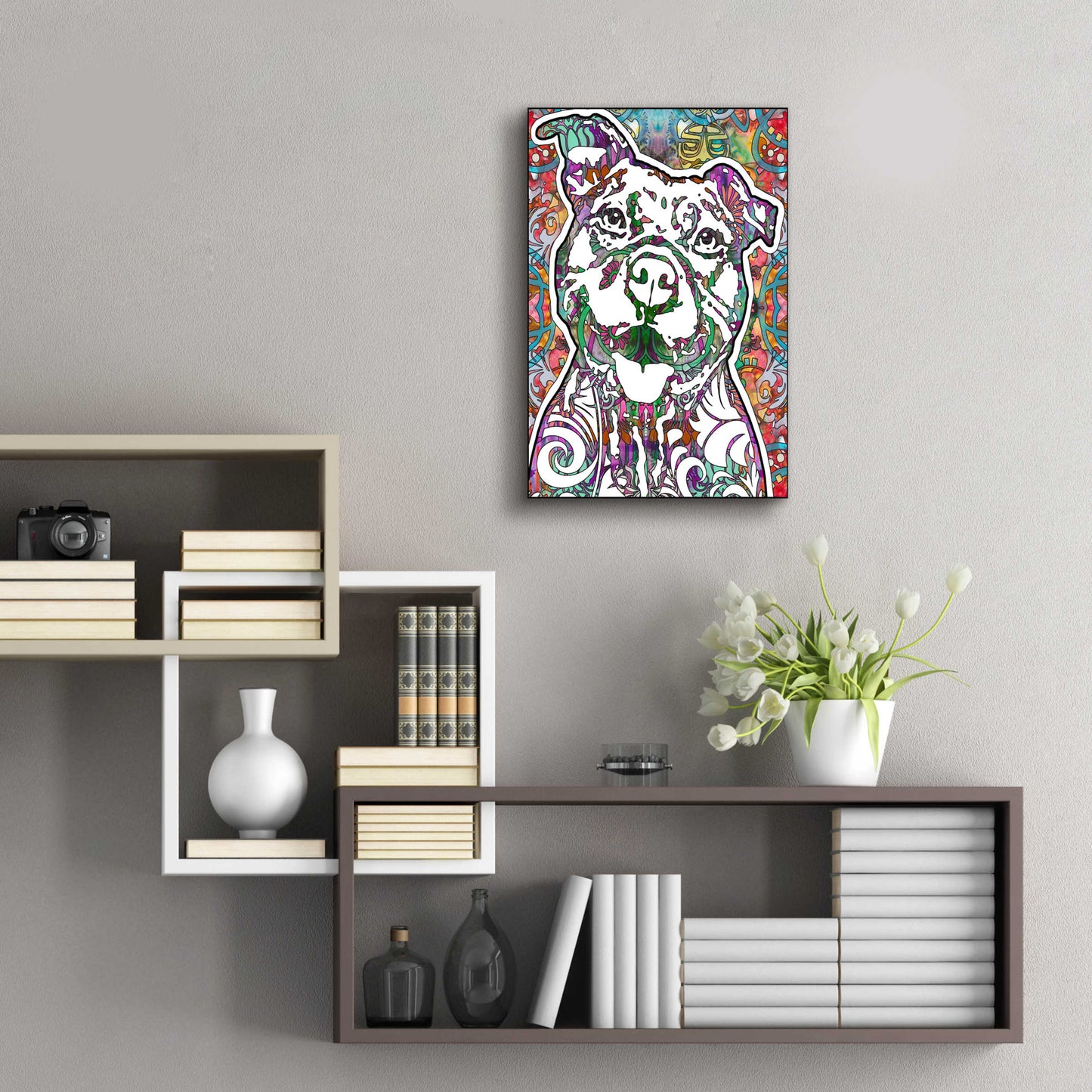 Epic Art 'Happy Pit' by Dean Russo, Acrylic Glass Wall Art,16x24