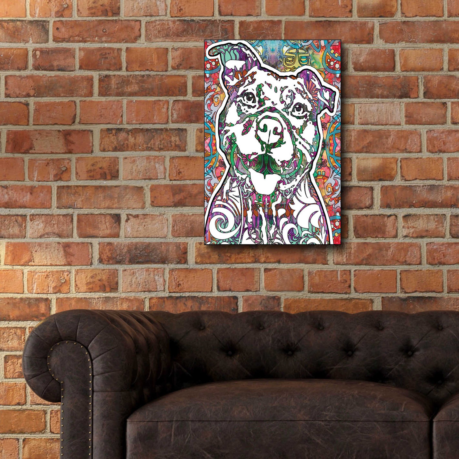 Epic Art 'Happy Pit' by Dean Russo, Acrylic Glass Wall Art,16x24