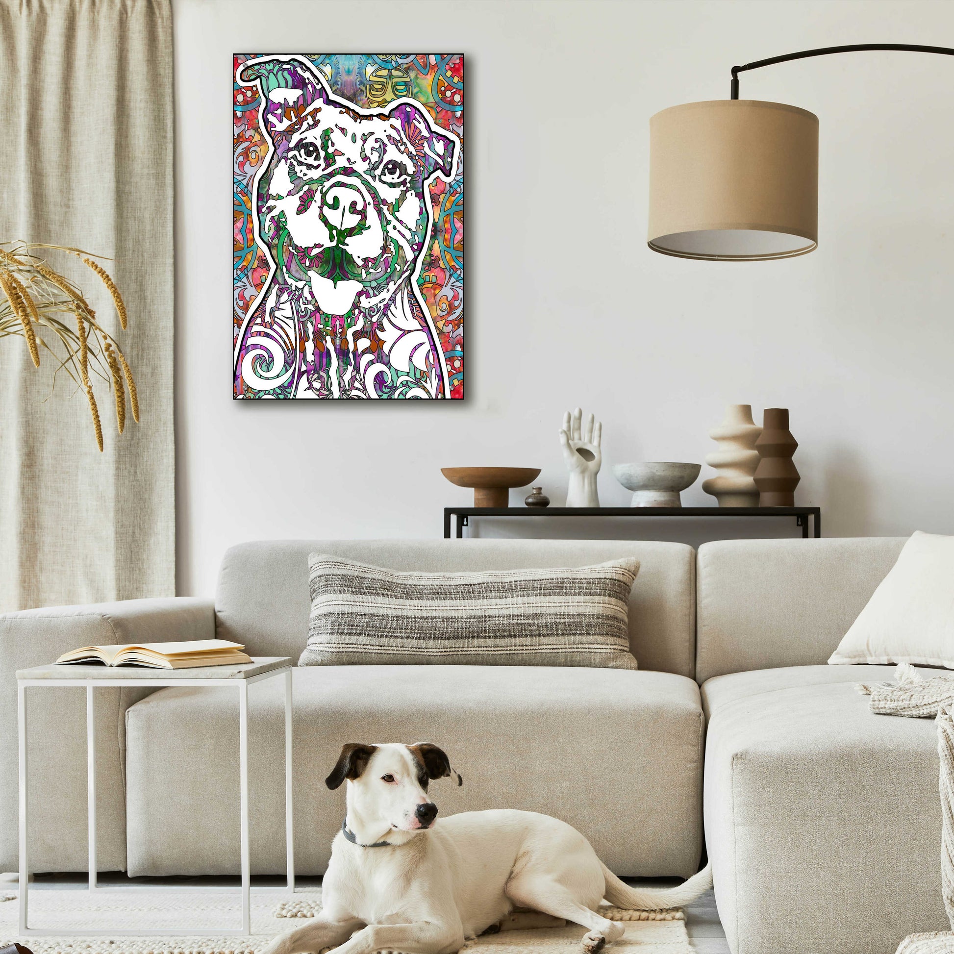 Epic Art 'Happy Pit' by Dean Russo, Acrylic Glass Wall Art,24x36