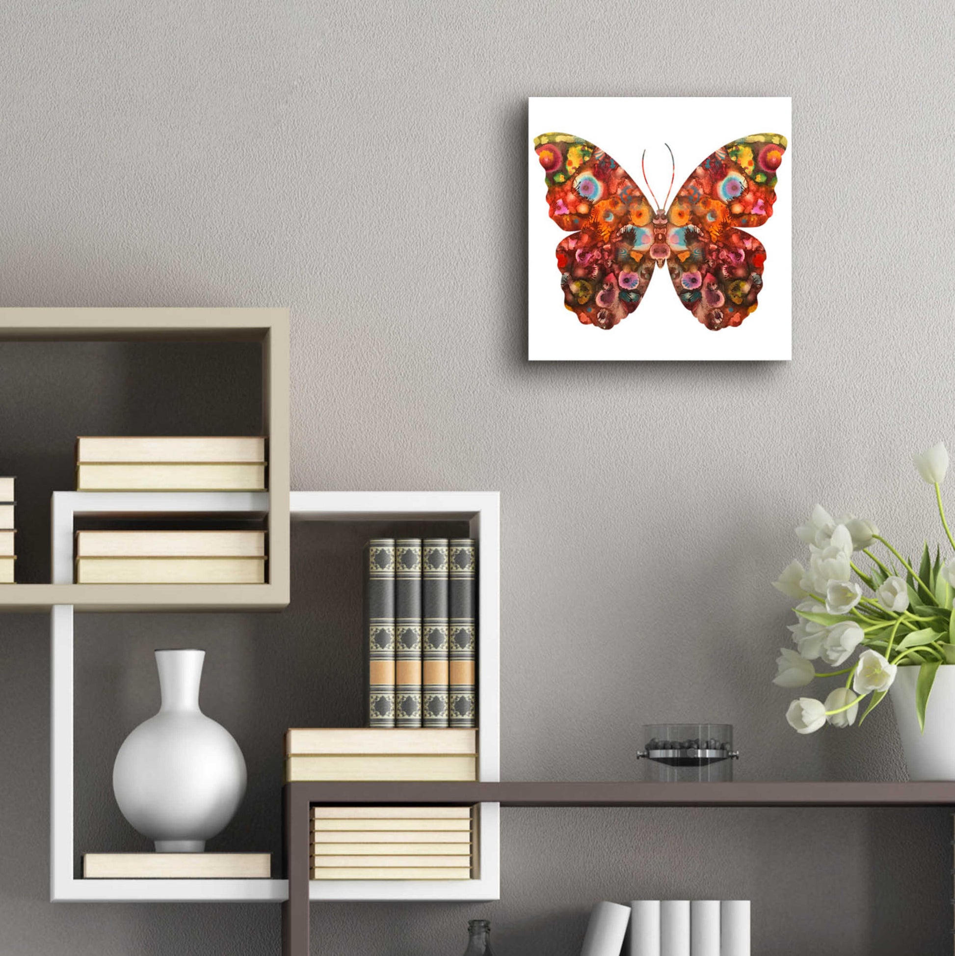 Epic Art 'Kamasi Butterfly' by Dean Russo, Acrylic Glass Wall Art,12x12