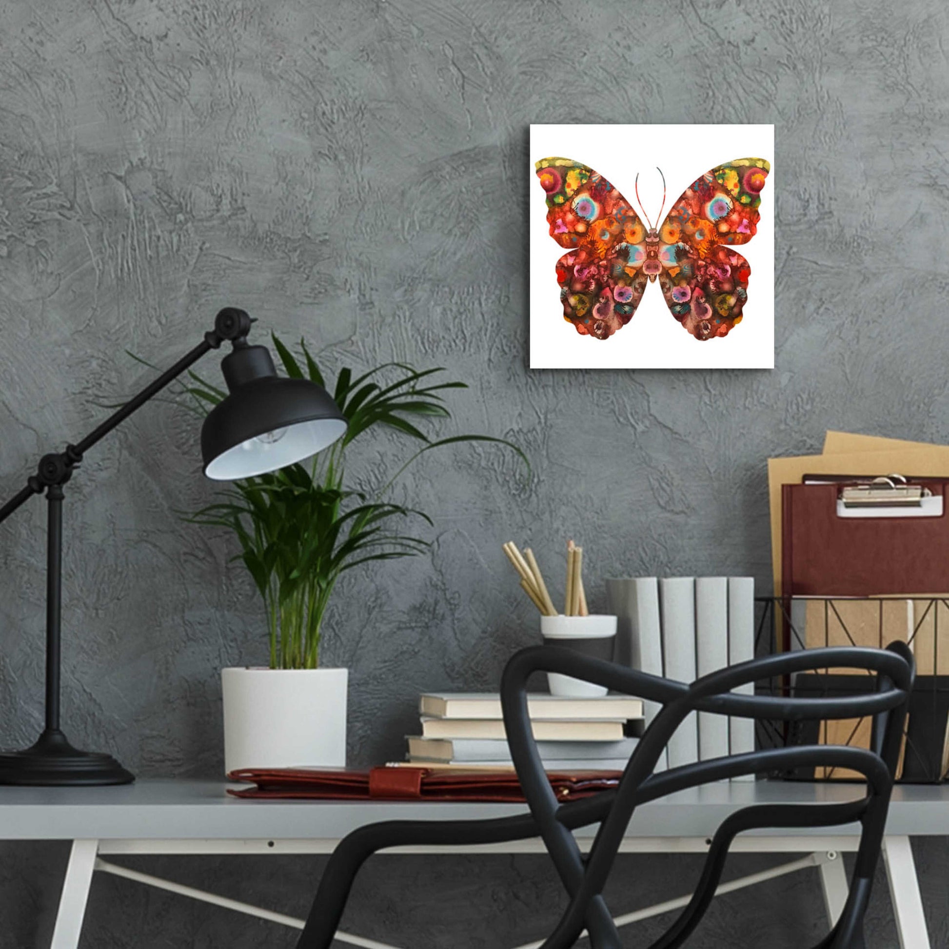 Epic Art 'Kamasi Butterfly' by Dean Russo, Acrylic Glass Wall Art,12x12