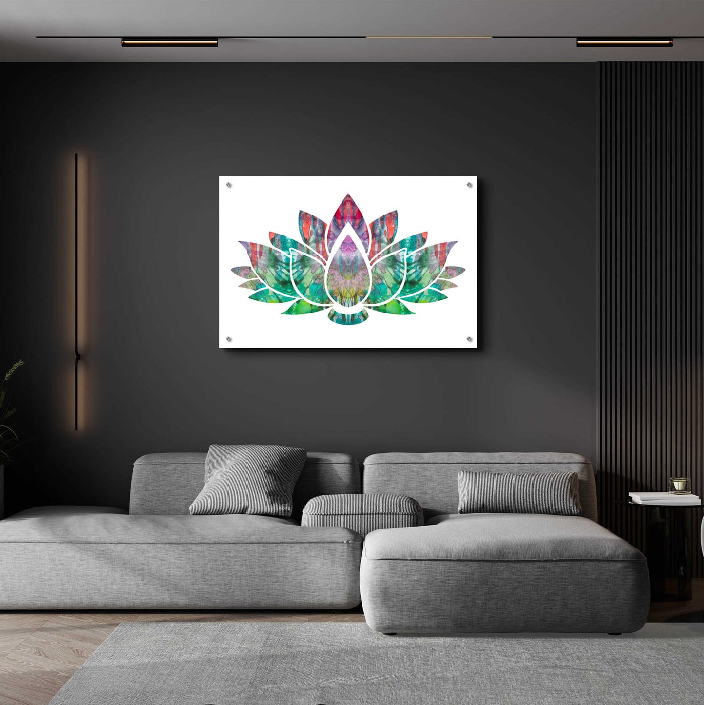 Epic Art 'Lotus' by Dean Russo, Acrylic Glass Wall Art,36x24
