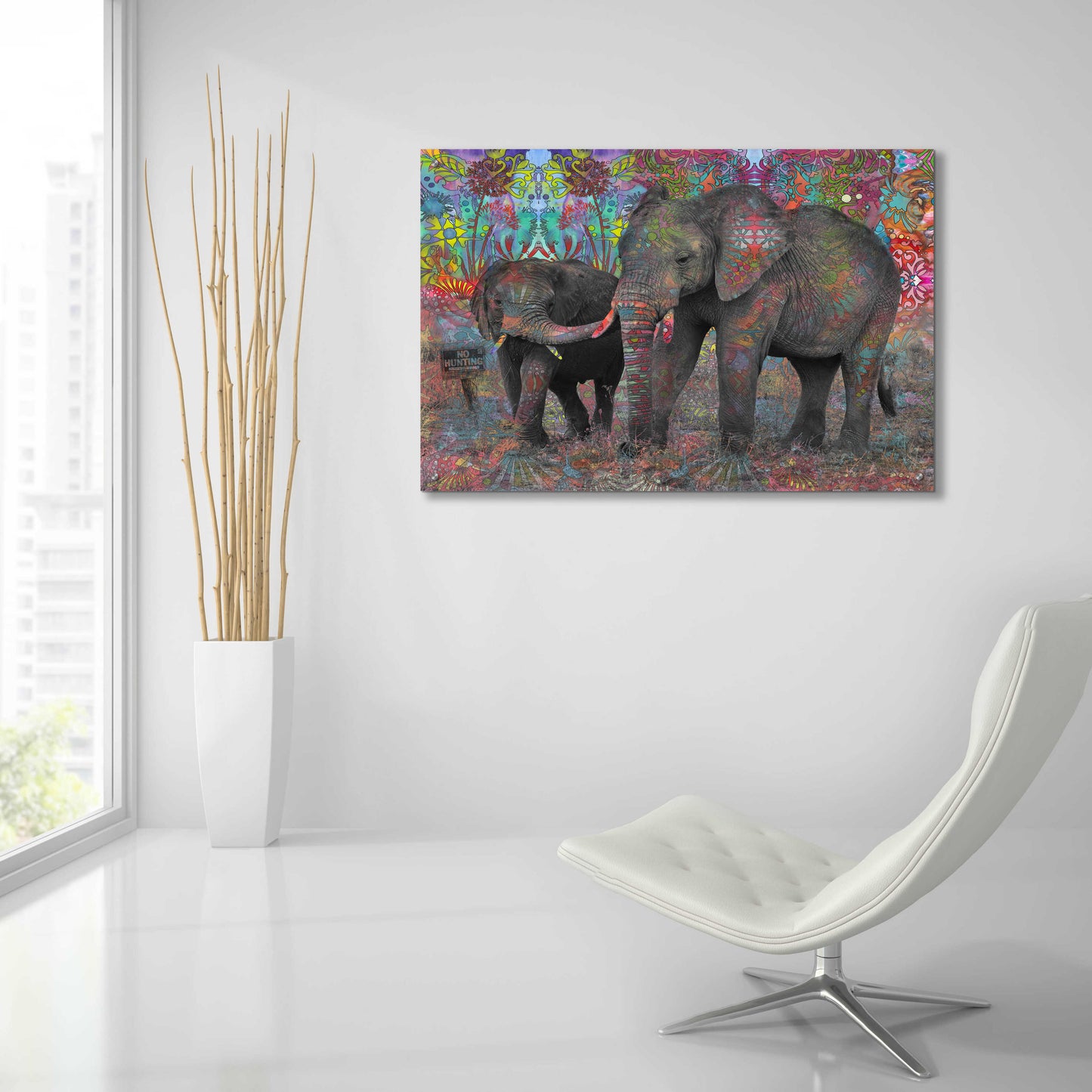 Epic Art 'No Hunting' by Dean Russo, Acrylic Glass Wall Art,36x24