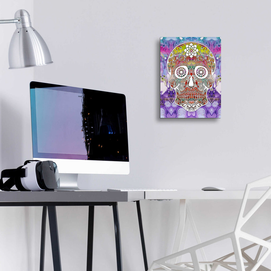 Epic Art 'Sugar Skull' by Dean Russo, Acrylic Glass Wall Art,12x16