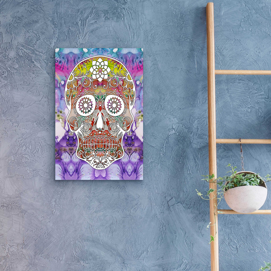 Epic Art 'Sugar Skull' by Dean Russo, Acrylic Glass Wall Art,16x24