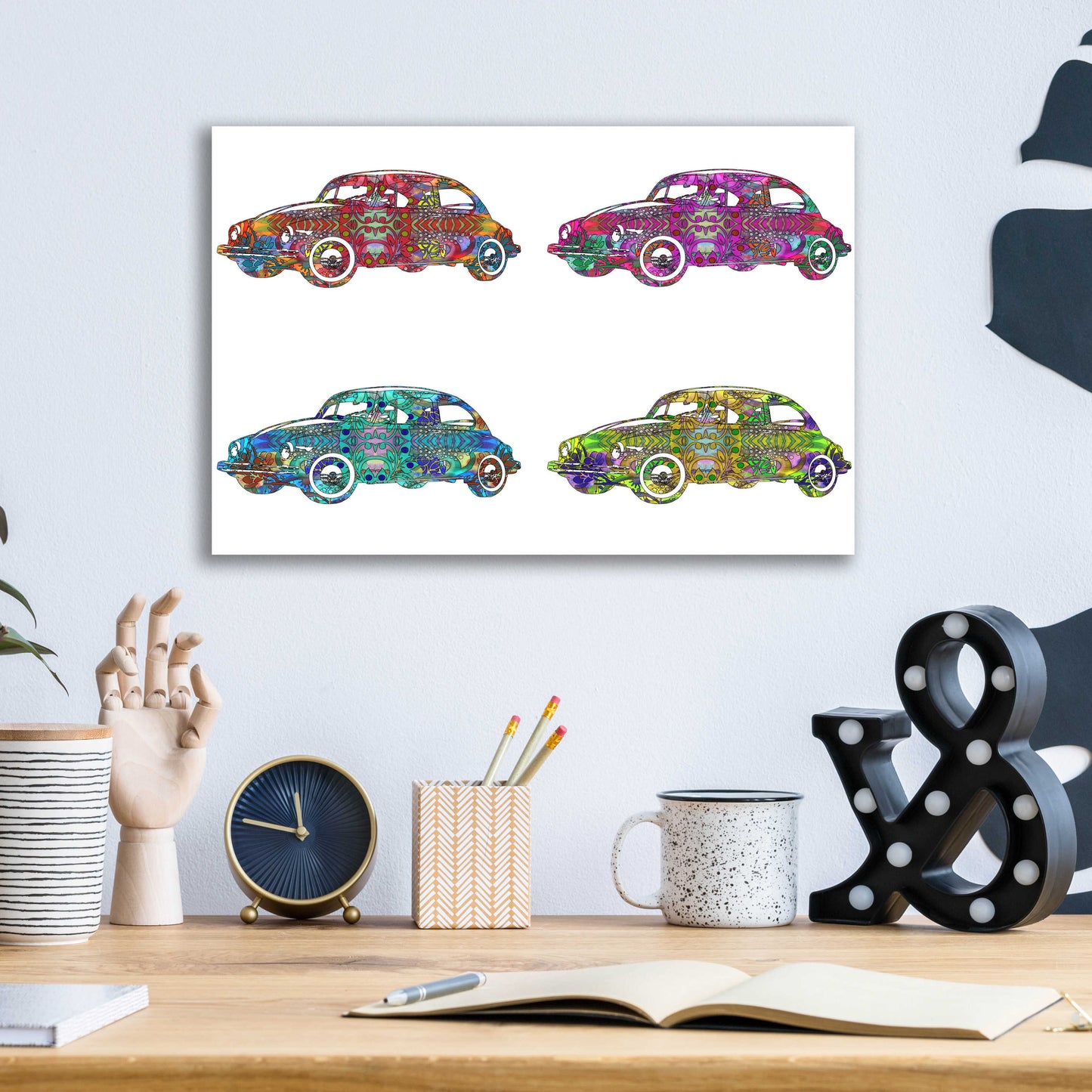 Epic Art '4 Vw's' by Dean Russo, Acrylic Glass Wall Art,16x12