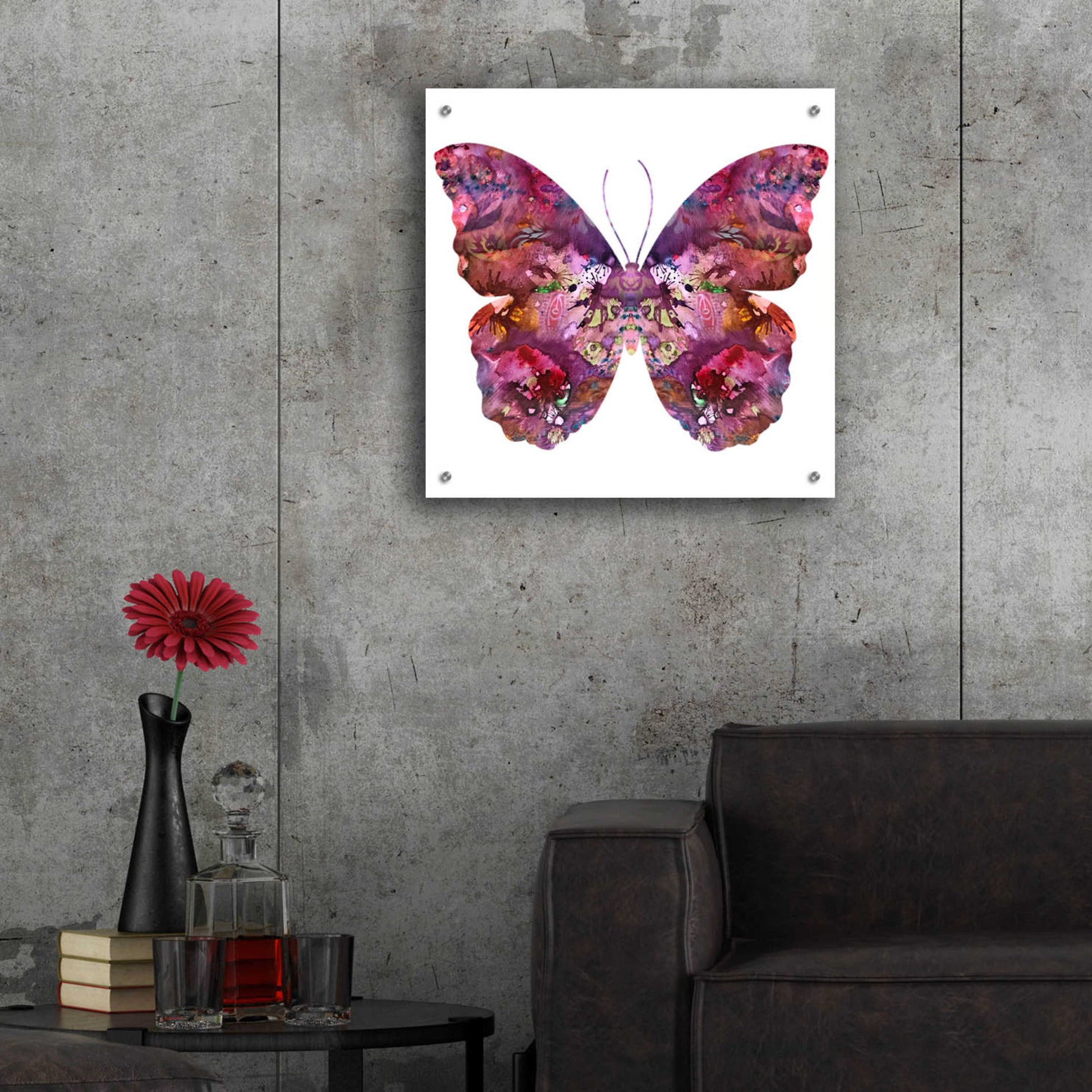 Epic Art 'Cinematic Butterfly' by Dean Russo, Acrylic Glass Wall Art,24x24