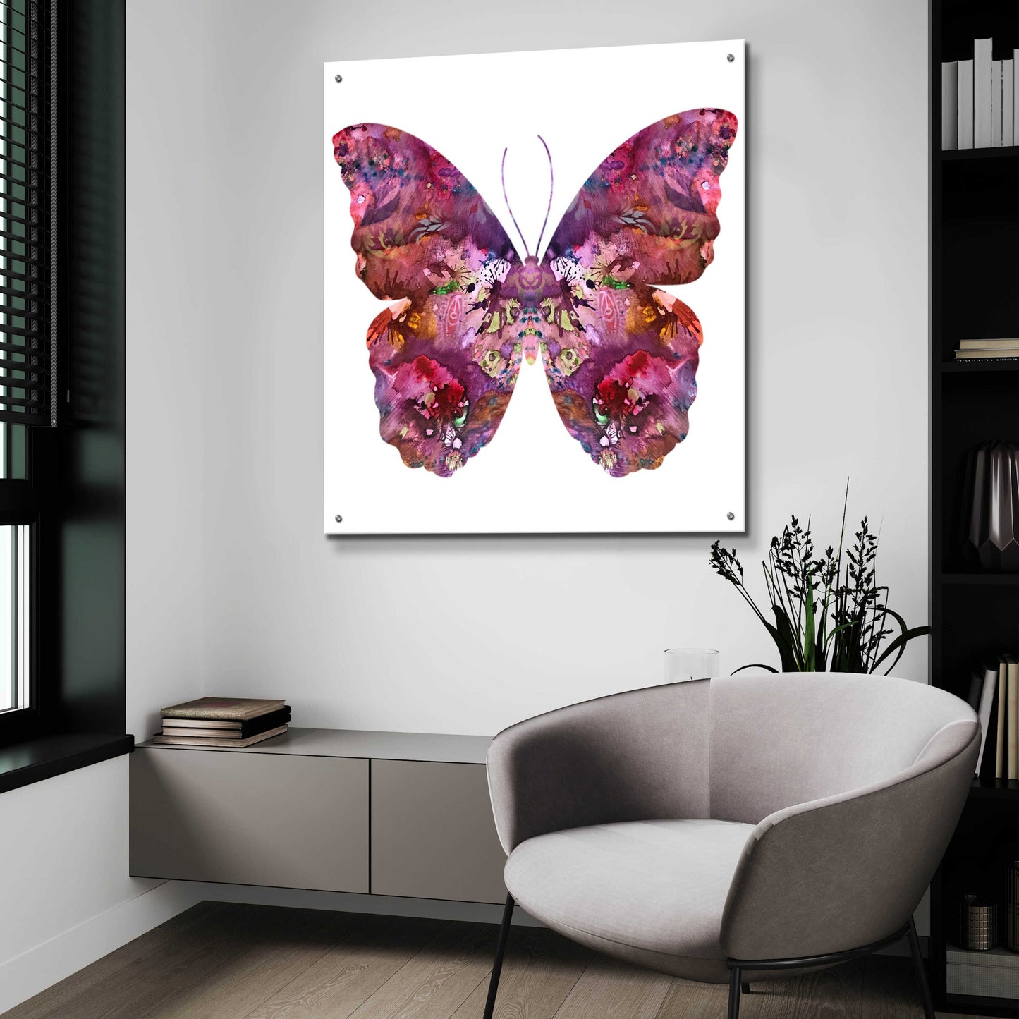 Epic Art 'Cinematic Butterfly' by Dean Russo, Acrylic Glass Wall Art,36x36