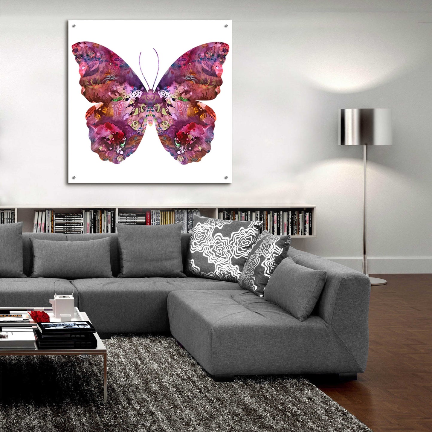 Epic Art 'Cinematic Butterfly' by Dean Russo, Acrylic Glass Wall Art,36x36