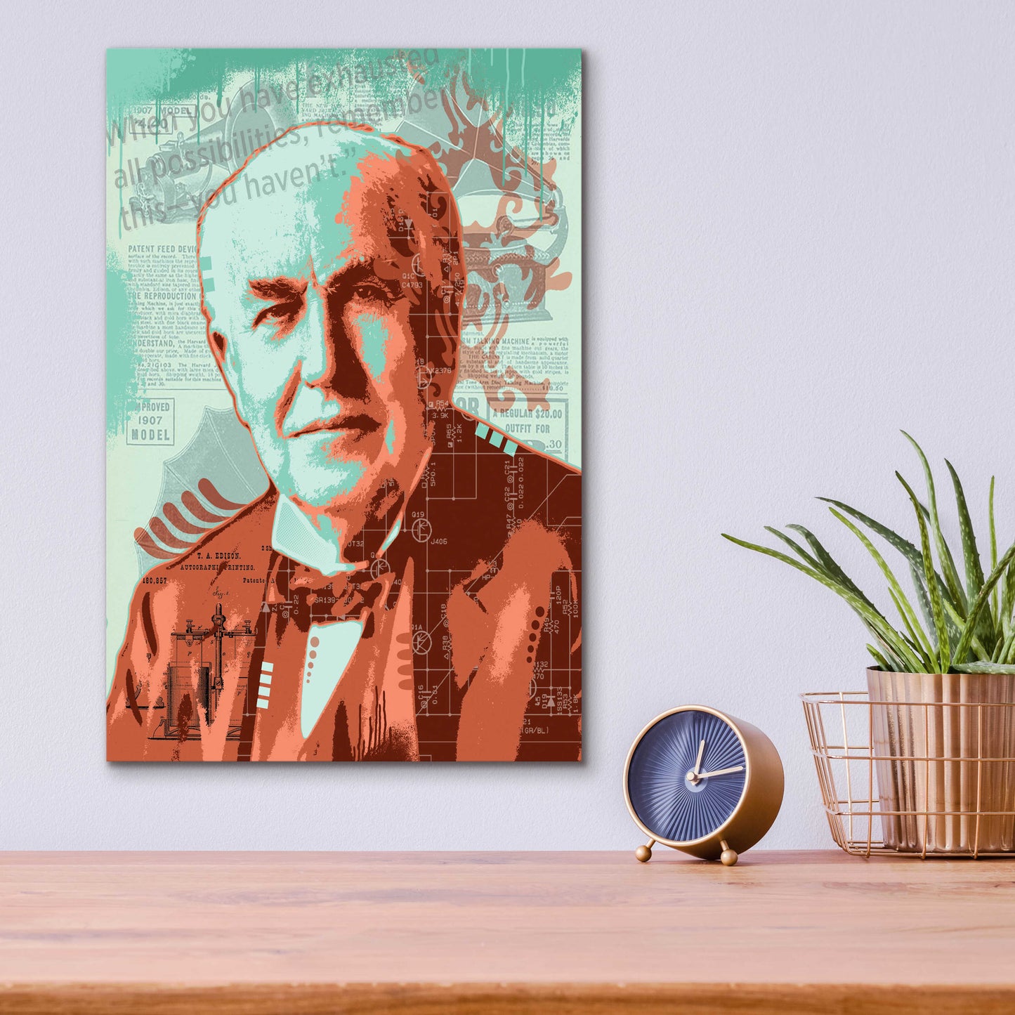 Epic Art 'Edison' by Dean Russo, Acrylic Glass Wall Art,12x16