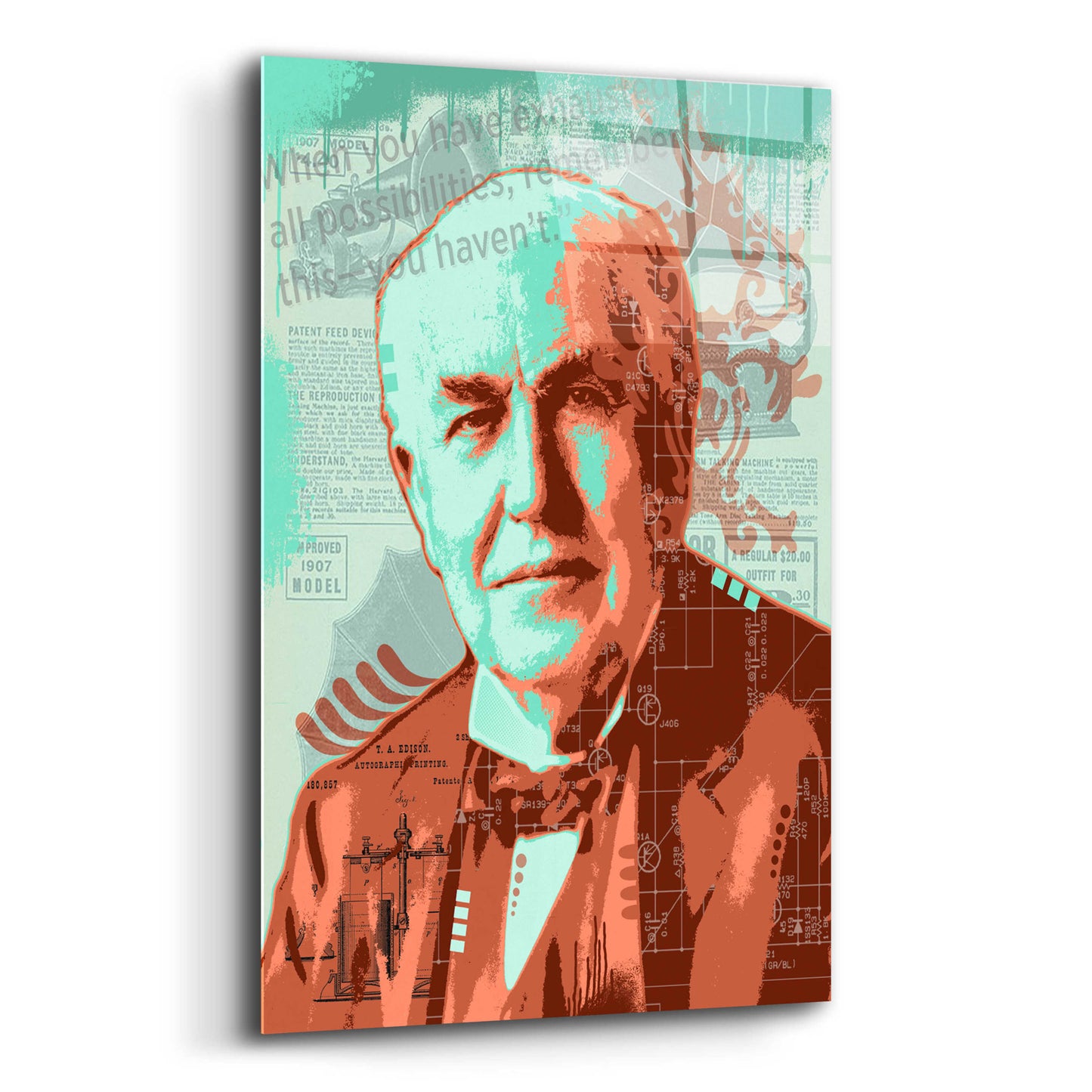 Epic Art 'Edison' by Dean Russo, Acrylic Glass Wall Art,16x24