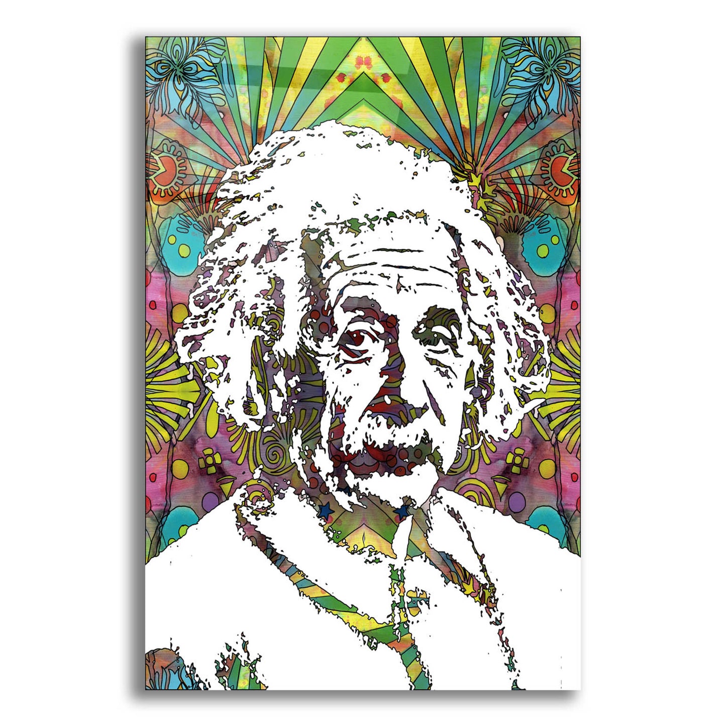 Epic Art 'Einstein 5' by Dean Russo, Acrylic Glass Wall Art,16x24