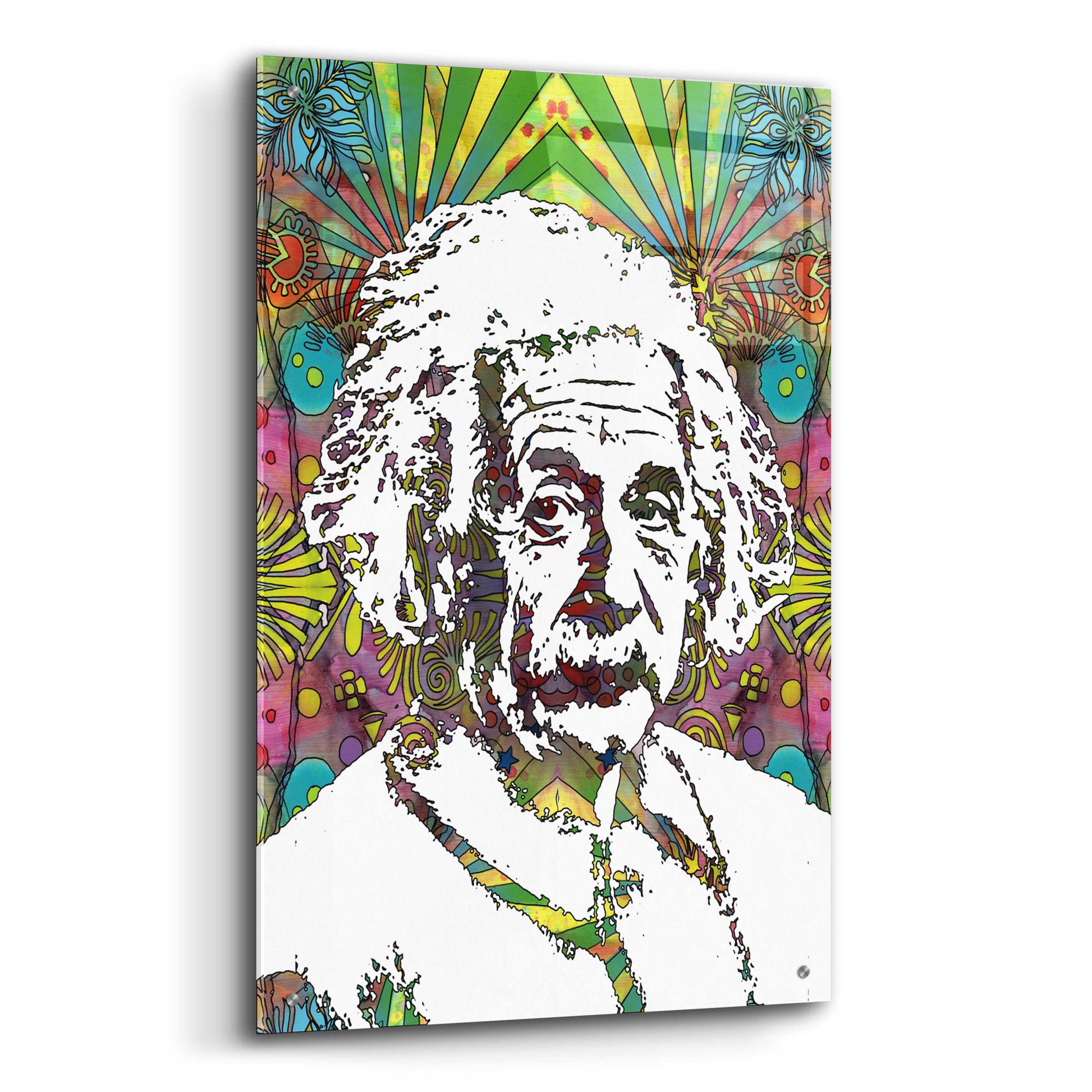 Epic Art 'Einstein 5' by Dean Russo, Acrylic Glass Wall Art,24x36