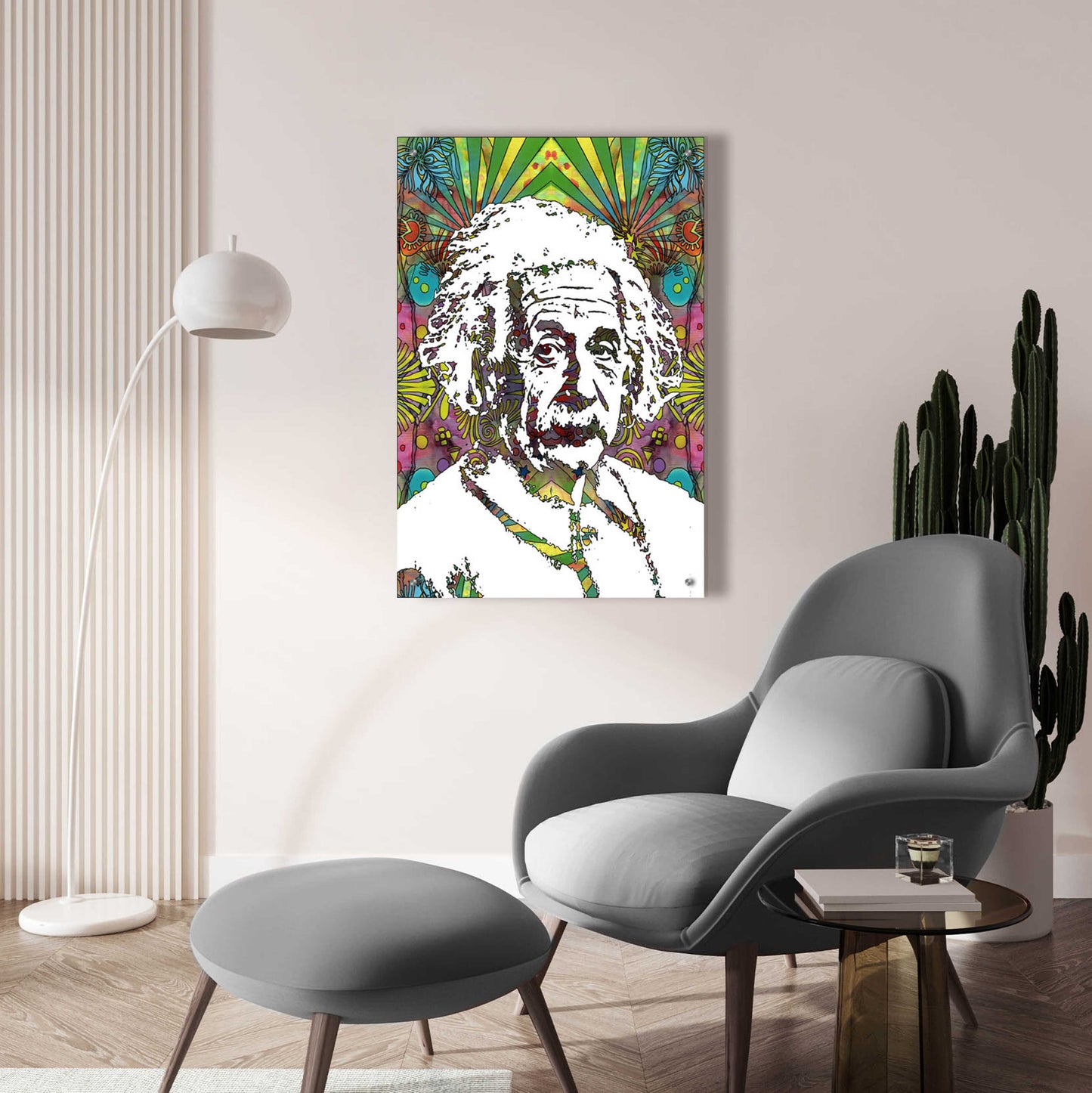 Epic Art 'Einstein 5' by Dean Russo, Acrylic Glass Wall Art,24x36