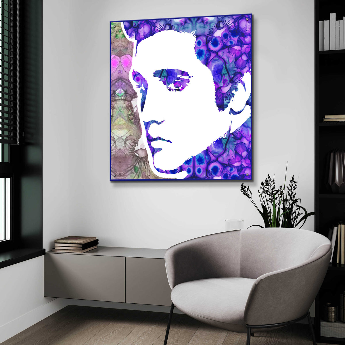 Epic Art 'Elvis 6' by Dean Russo, Acrylic Glass Wall Art,36x36