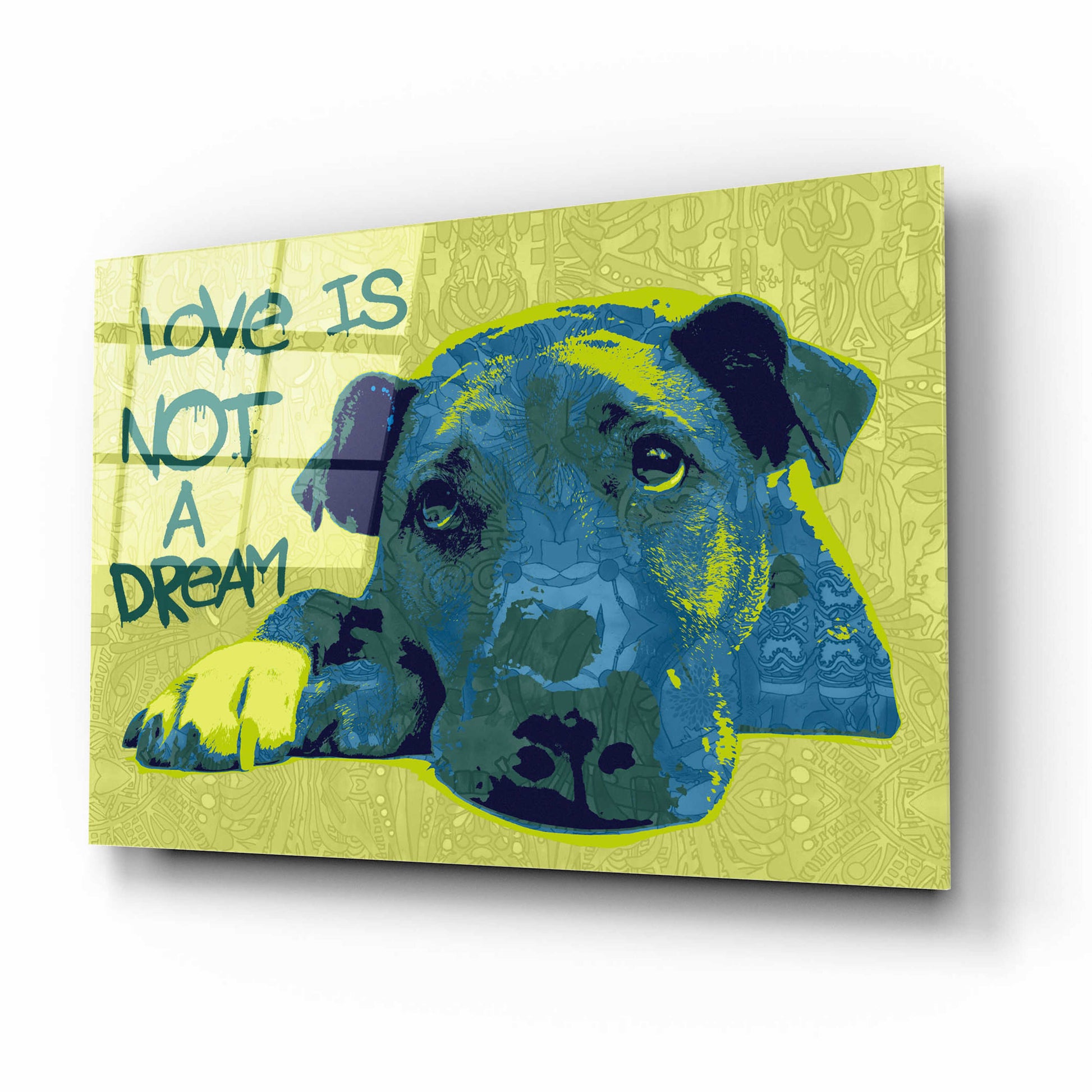 Epic Art 'Love Is Not A Dream' by Dean Russo, Acrylic Glass Wall Art,16x12