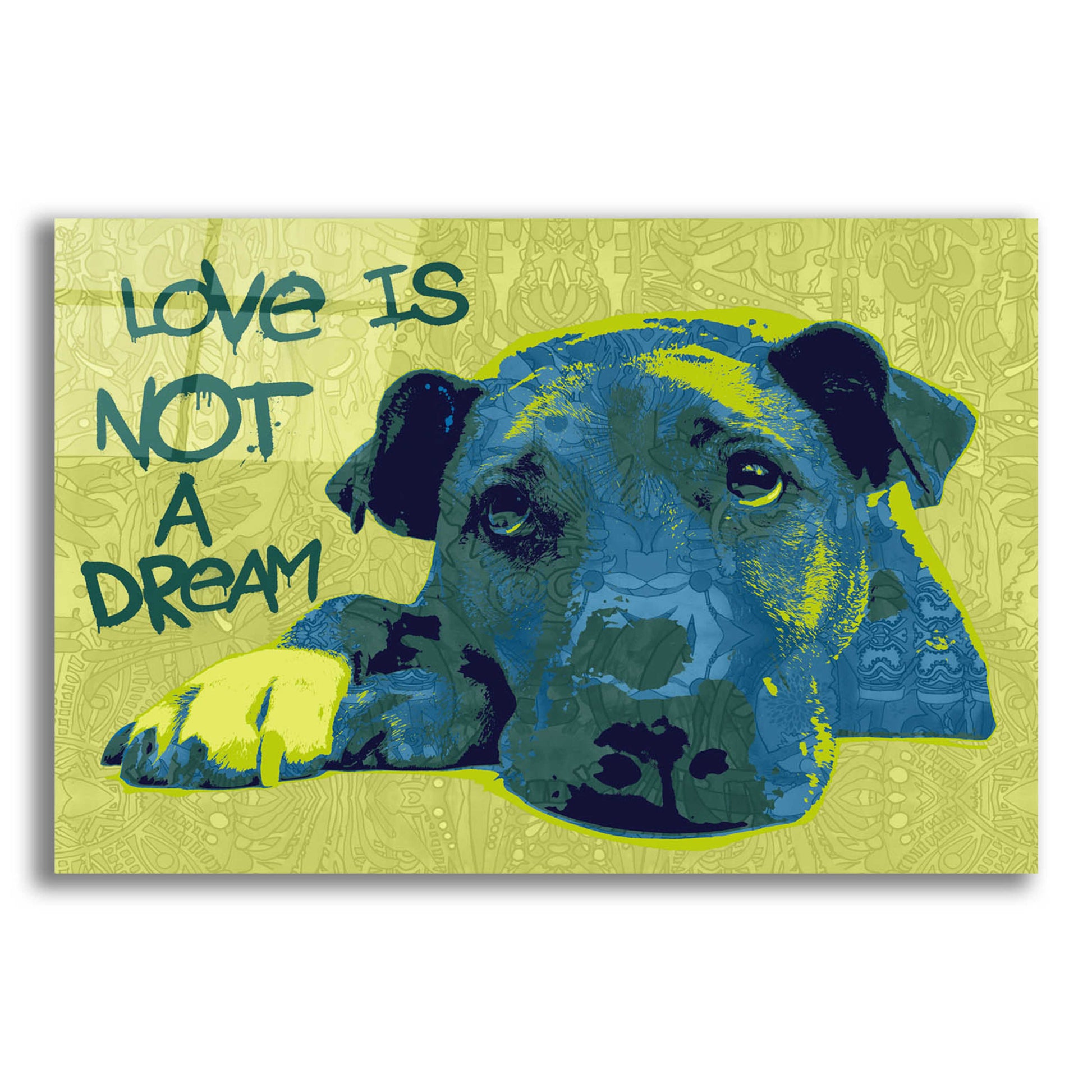 Epic Art 'Love Is Not A Dream' by Dean Russo, Acrylic Glass Wall Art,16x12