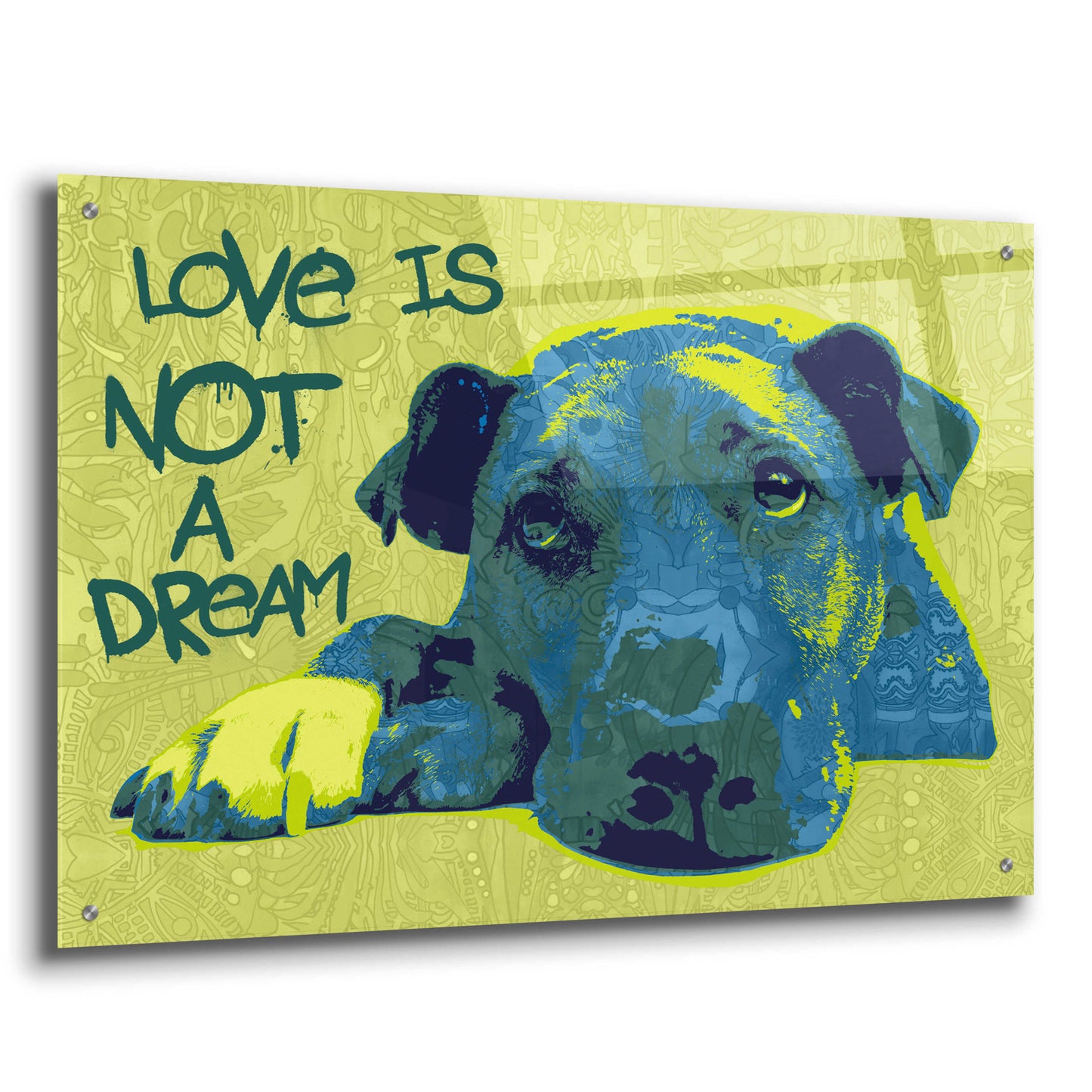 Epic Art 'Love Is Not A Dream' by Dean Russo, Acrylic Glass Wall Art,36x24