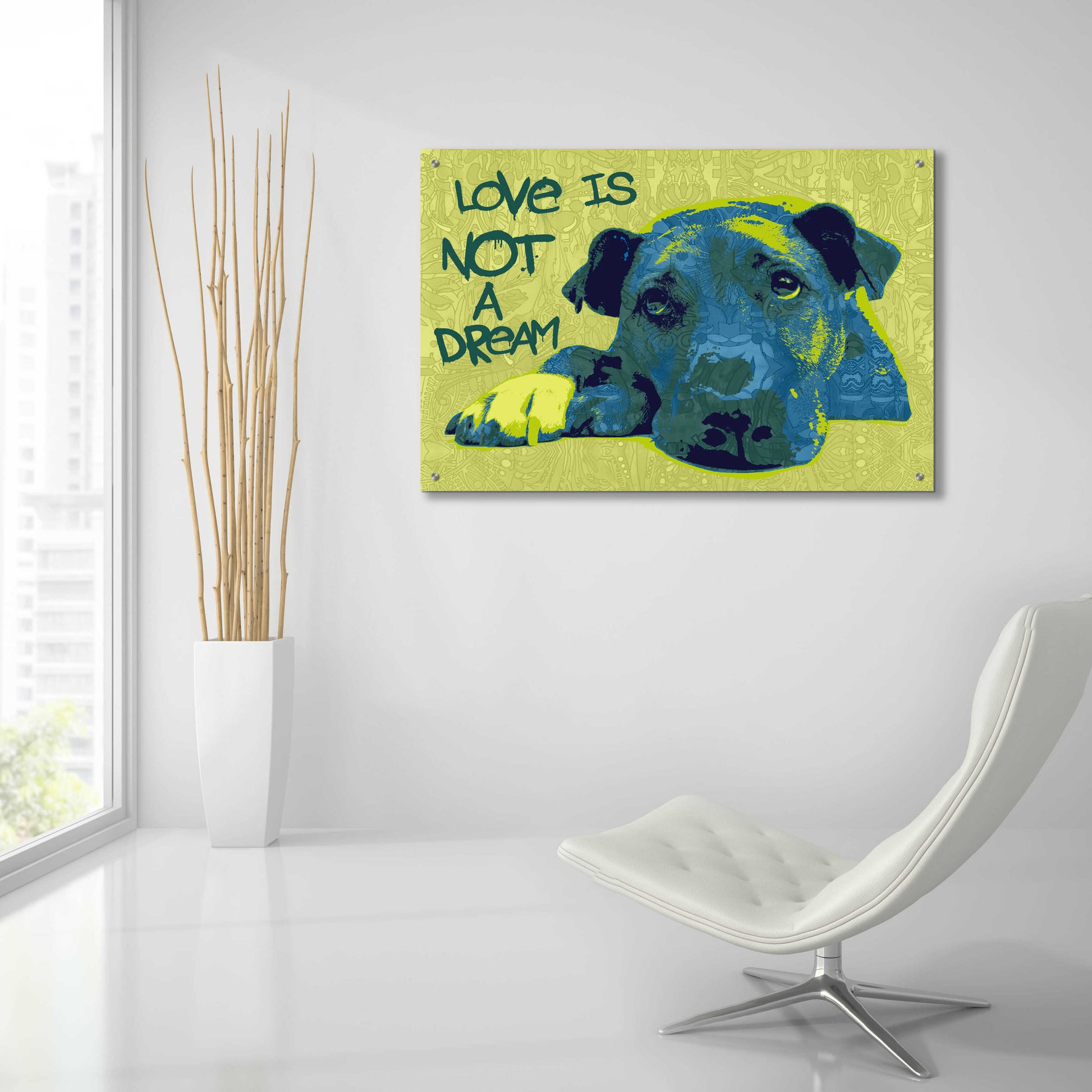 Epic Art 'Love Is Not A Dream' by Dean Russo, Acrylic Glass Wall Art,36x24