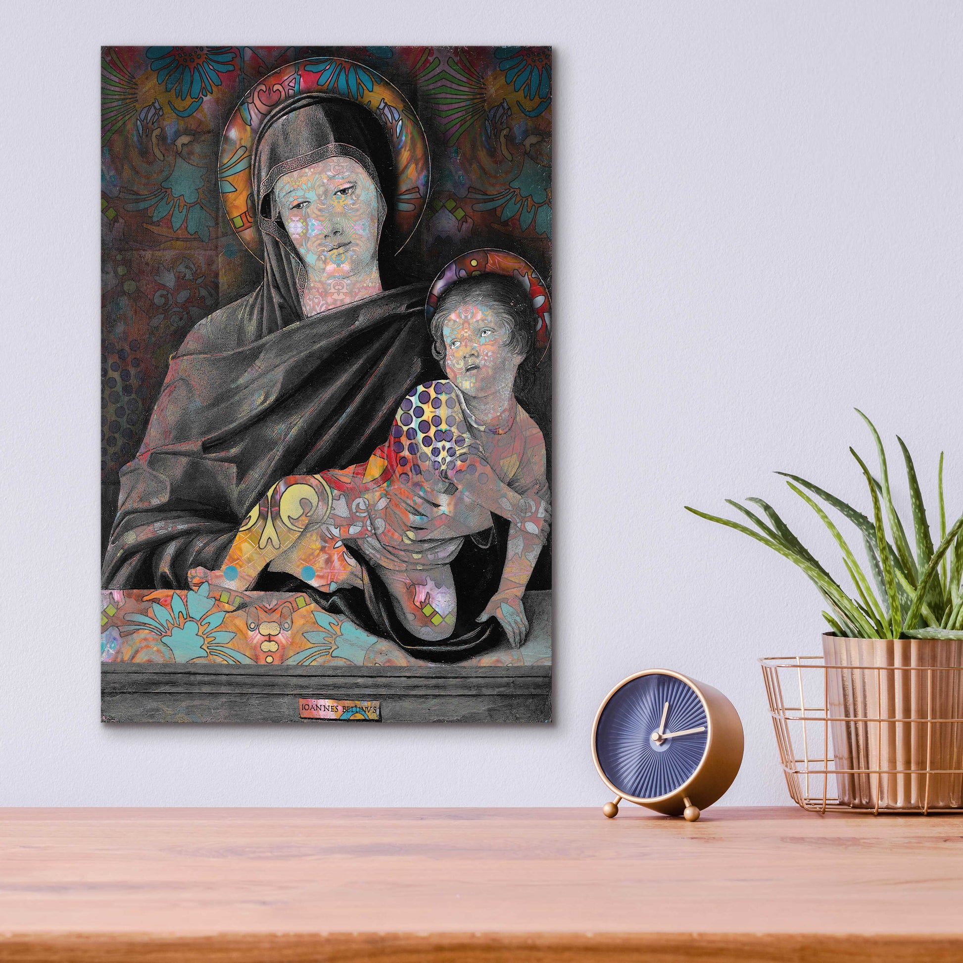 Epic Art 'Madonna And Child' by Dean Russo, Acrylic Glass Wall Art,12x16