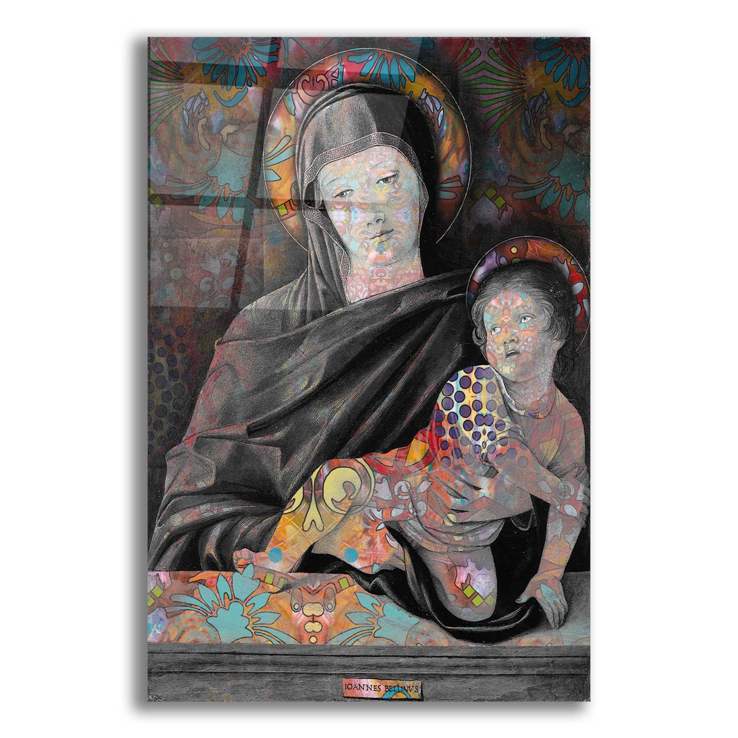 Epic Art 'Madonna And Child' by Dean Russo, Acrylic Glass Wall Art,12x16