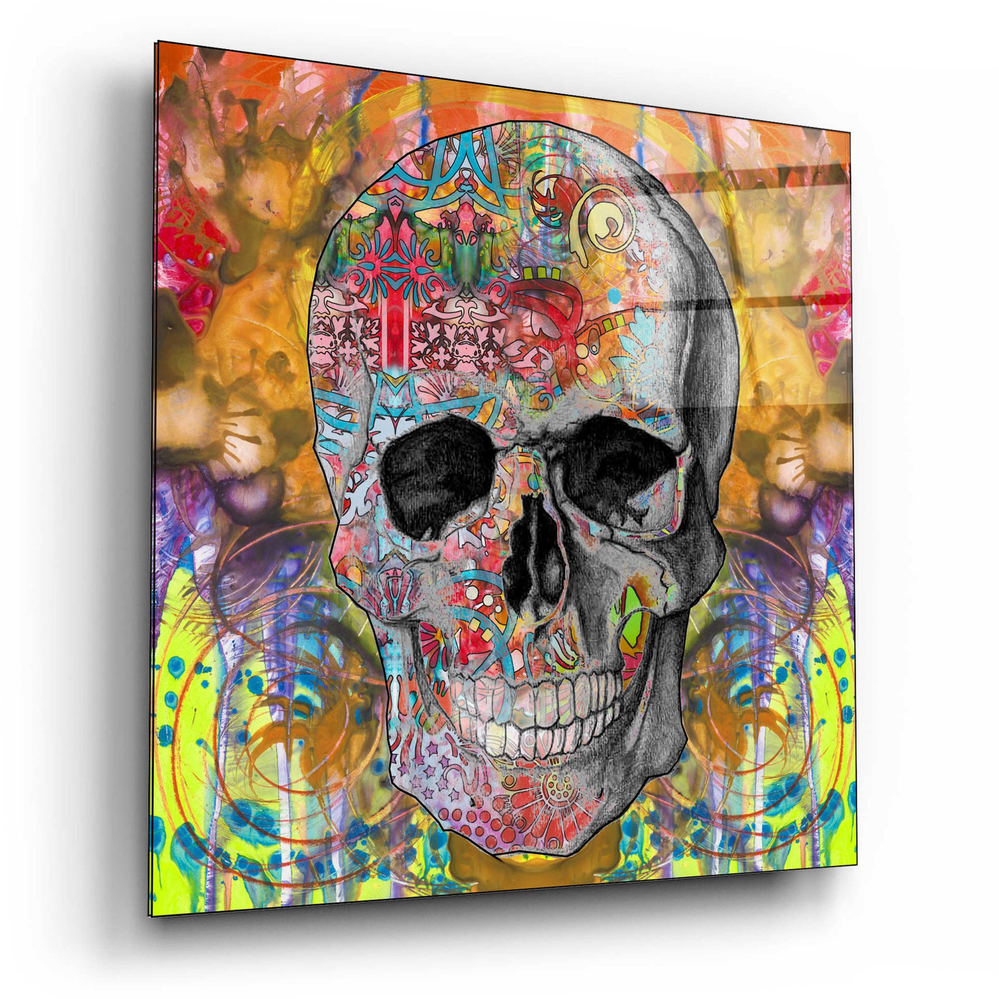 Epic Art 'Smile Skull' by Dean Russo, Acrylic Glass Wall Art,12x12