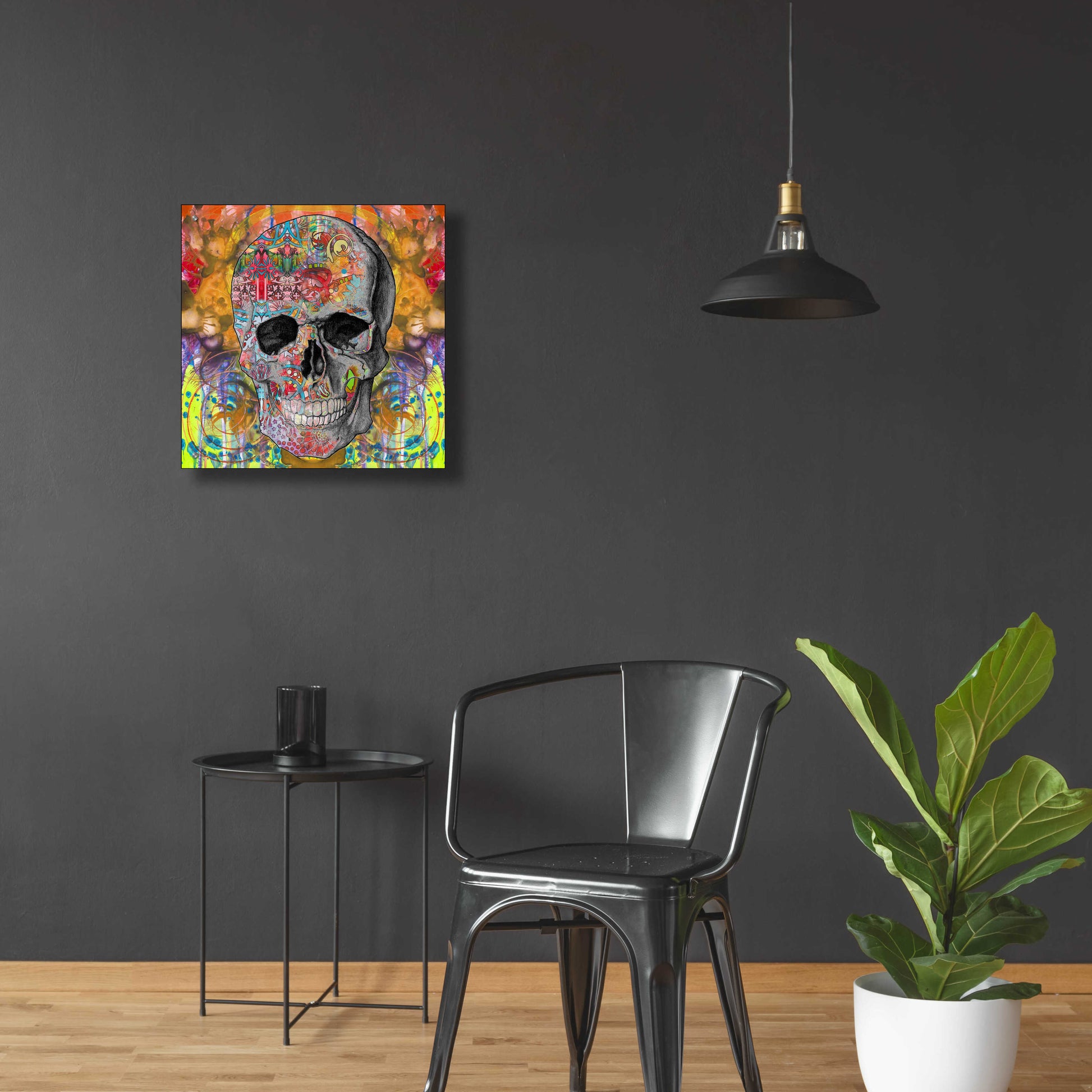 Epic Art 'Smile Skull' by Dean Russo, Acrylic Glass Wall Art,24x24