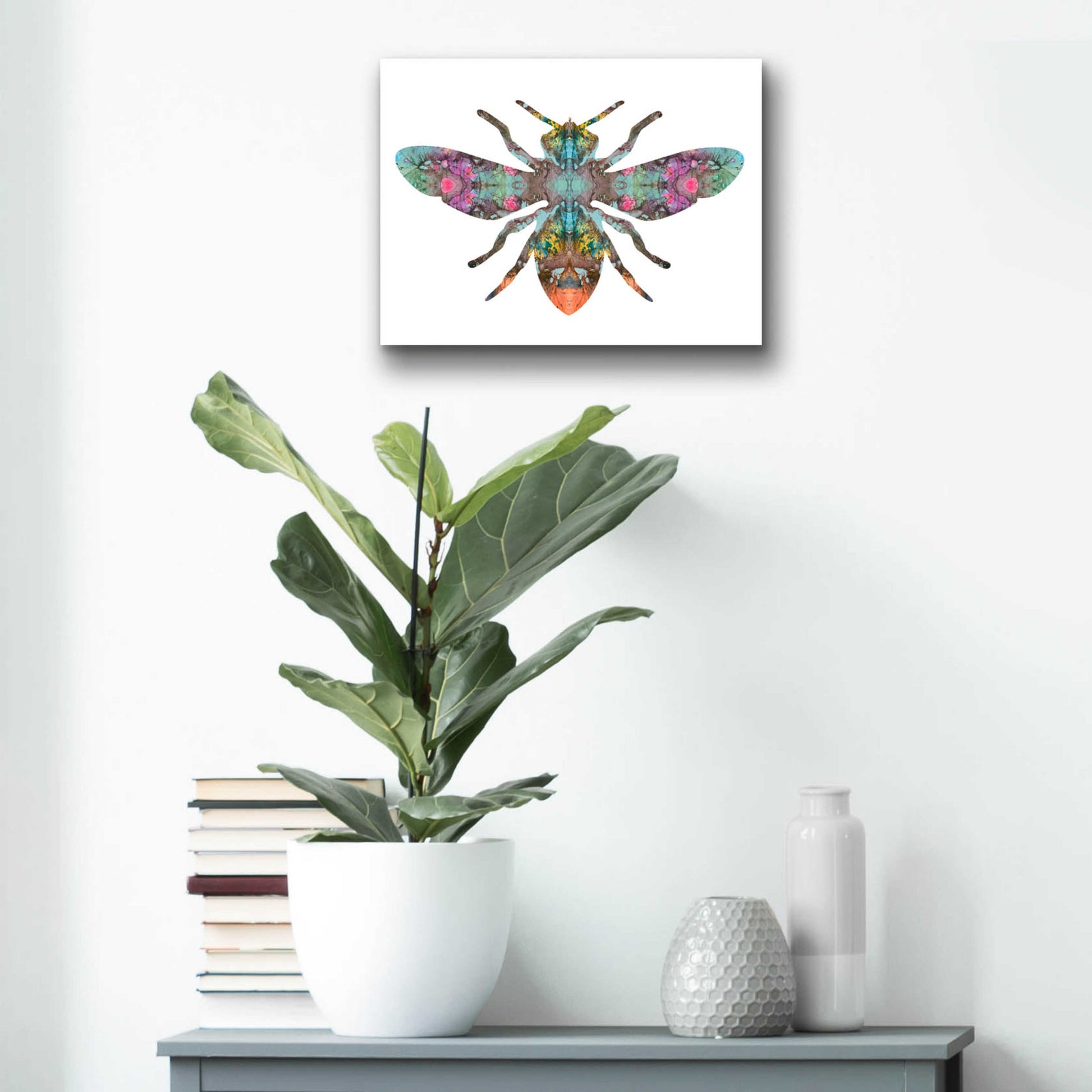 Epic Art 'Transverse Bee' by Dean Russo, Acrylic Glass Wall Art,16x12