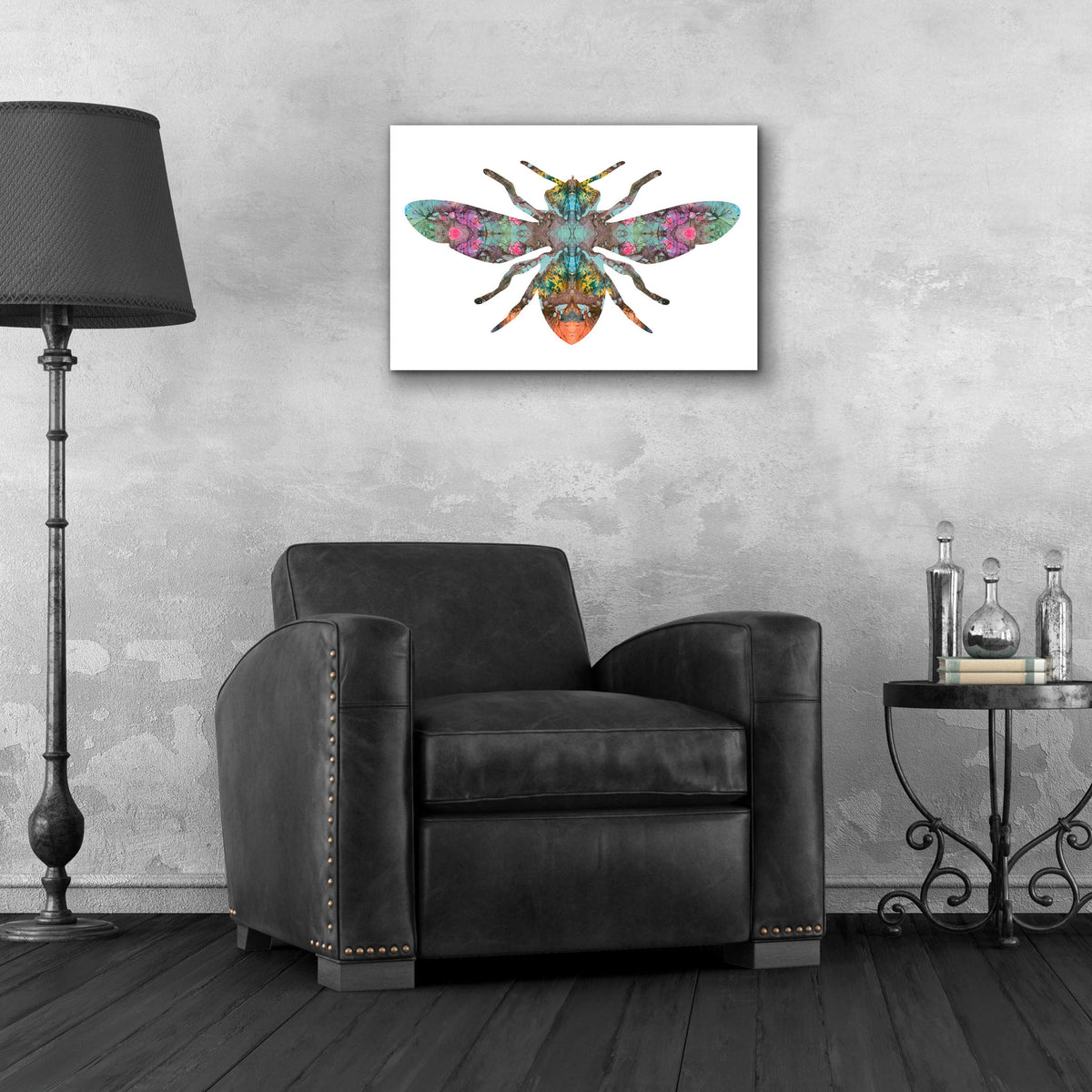 Epic Art 'Transverse Bee' by Dean Russo, Acrylic Glass Wall Art,24x16