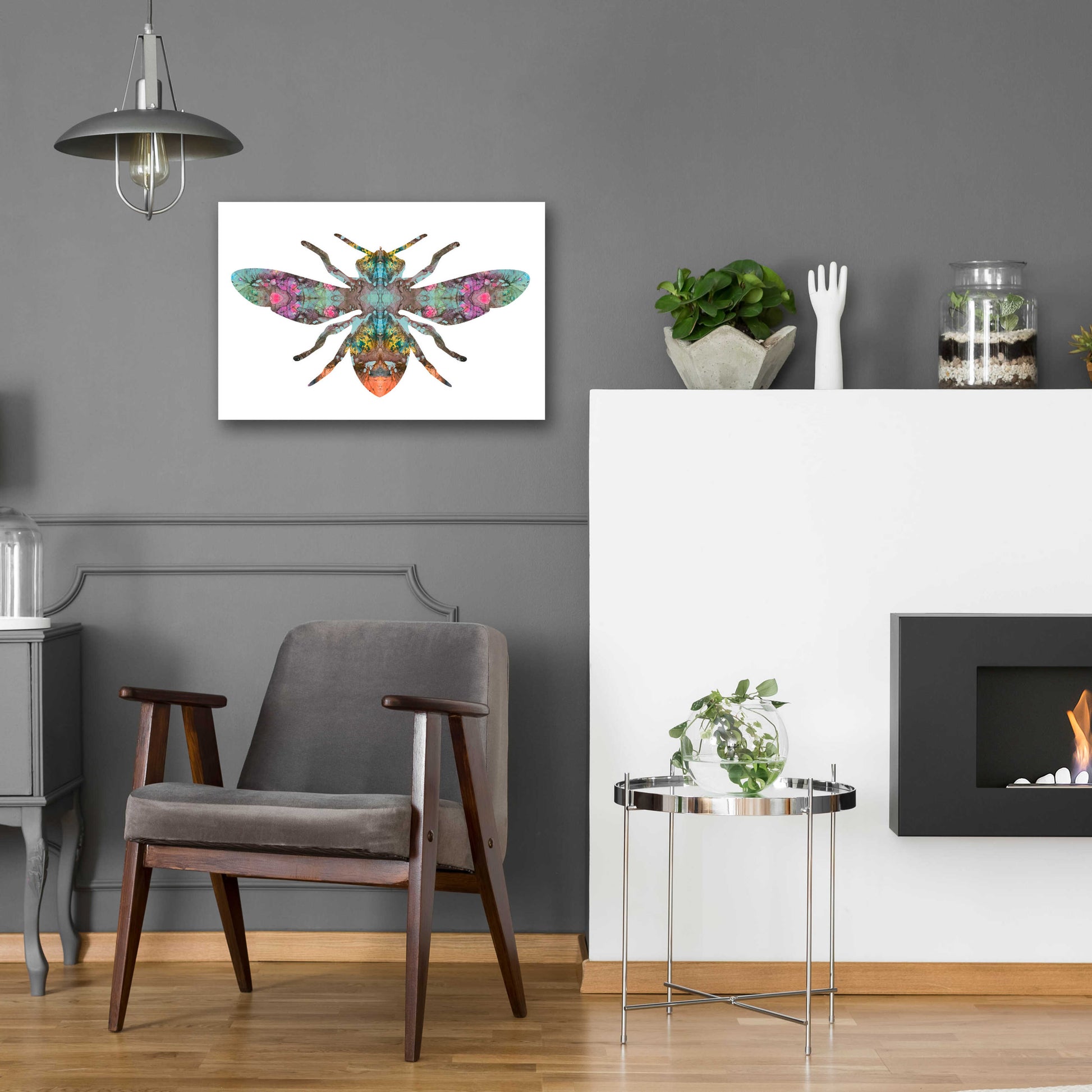 Epic Art 'Transverse Bee' by Dean Russo, Acrylic Glass Wall Art,24x16