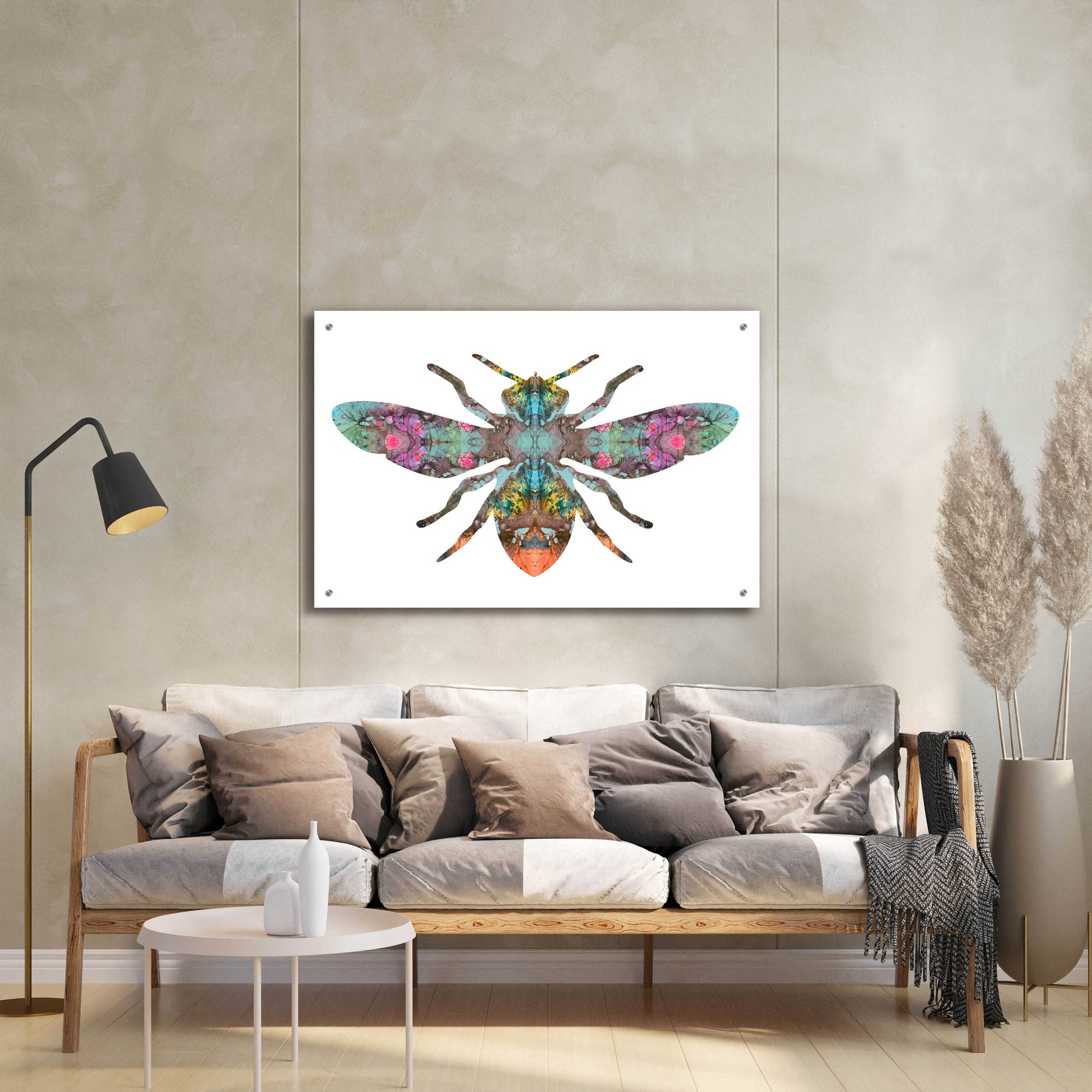 Epic Art 'Transverse Bee' by Dean Russo, Acrylic Glass Wall Art,36x24