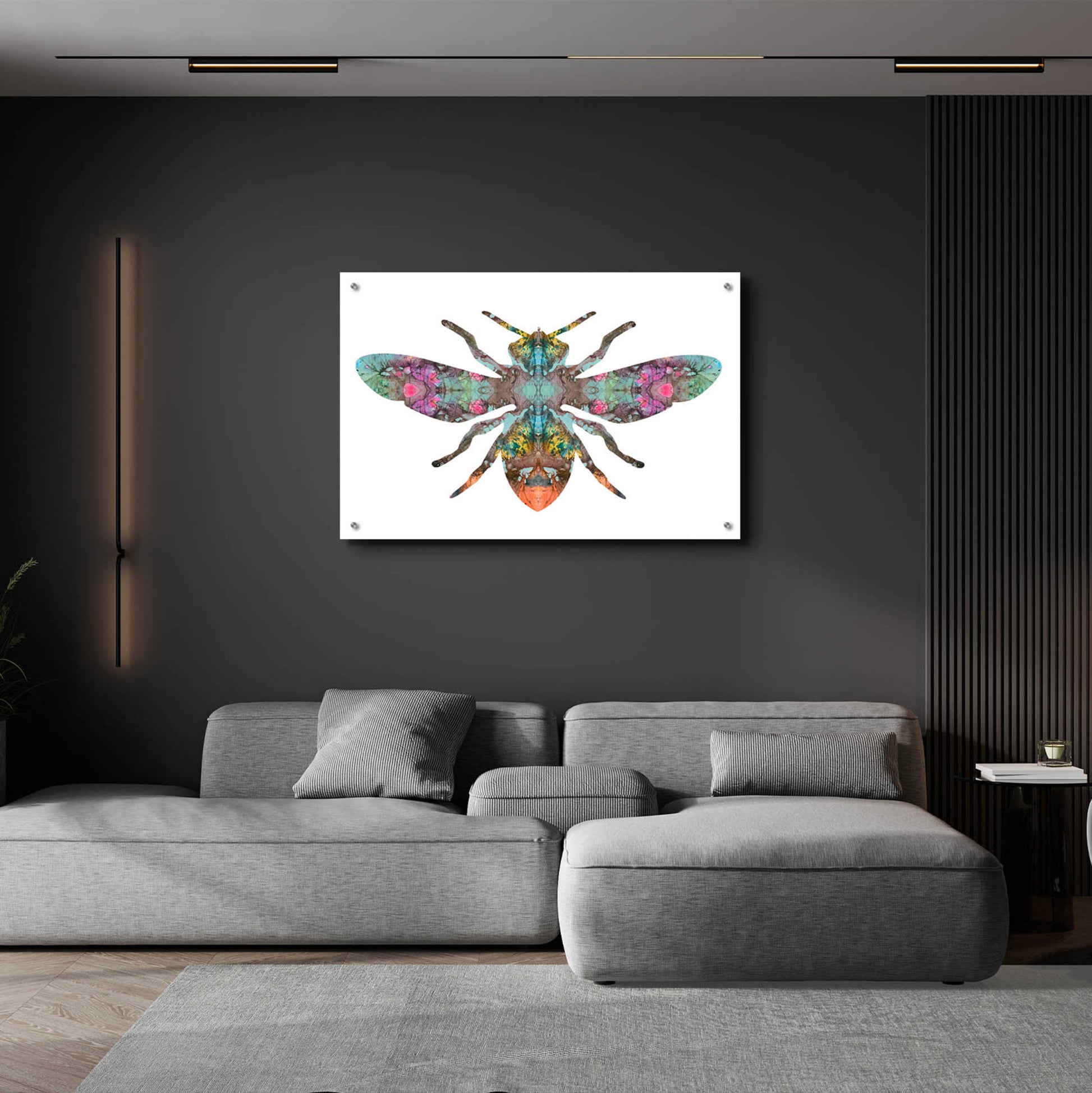 Epic Art 'Transverse Bee' by Dean Russo, Acrylic Glass Wall Art,36x24