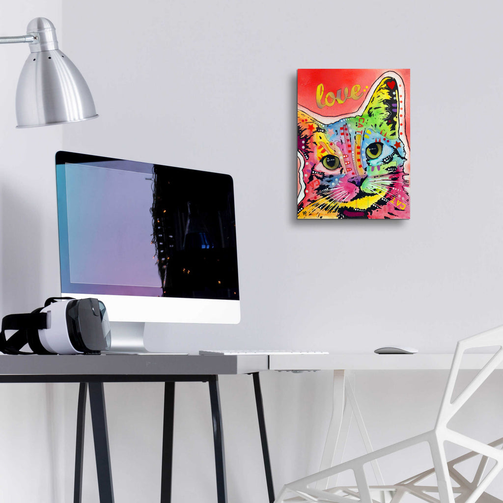 Epic Art 'TiltCat Love' by Dean Russo, Acrylic Glass Wall Art,12x16