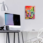 Epic Art 'TiltCat Love' by Dean Russo, Acrylic Glass Wall Art,12x16