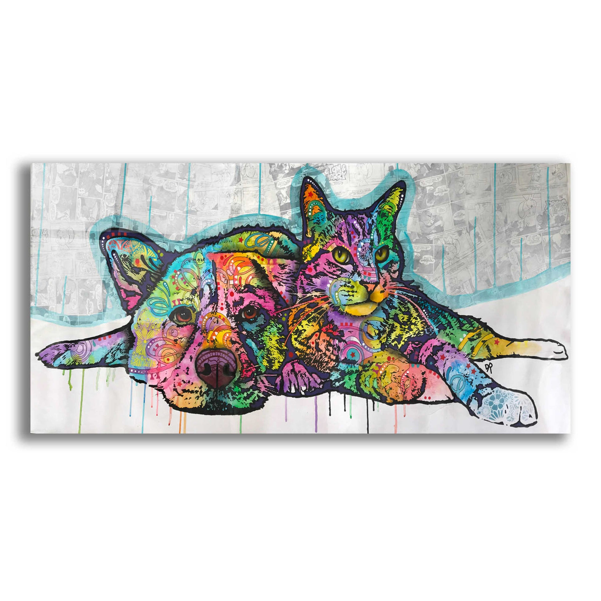 Epic Art 'Companions' by Dean Russo, Acrylic Glass Wall Art,24x12