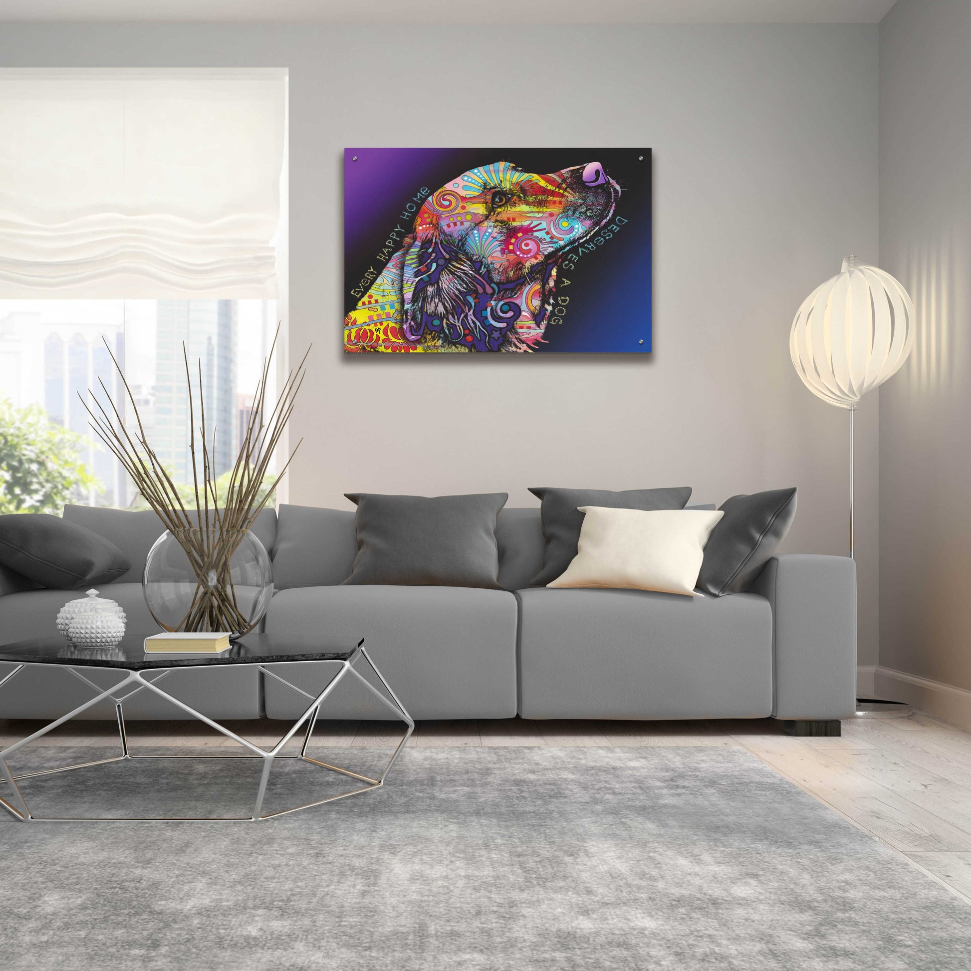 Epic Art 'Every Happy Home' by Dean Russo, Acrylic Glass Wall Art,36x24